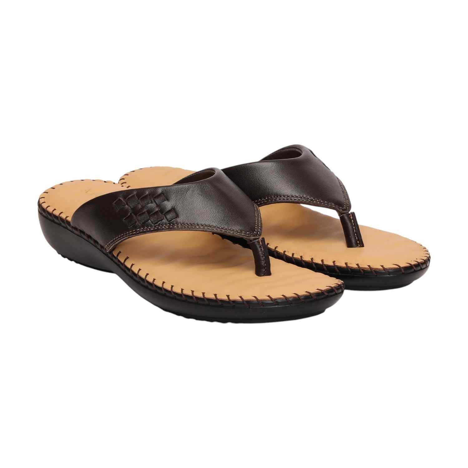 Women Brown Chappal/Thong Fashion Flat