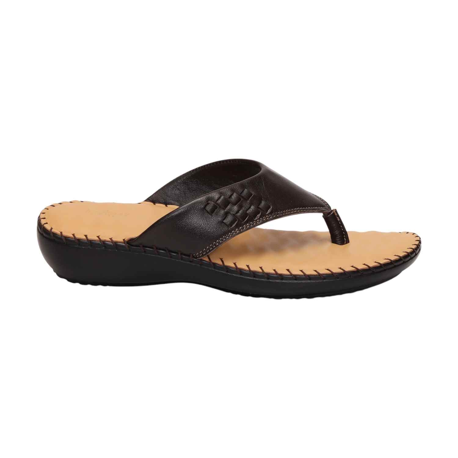 Women Brown Chappal/Thong Fashion Flat