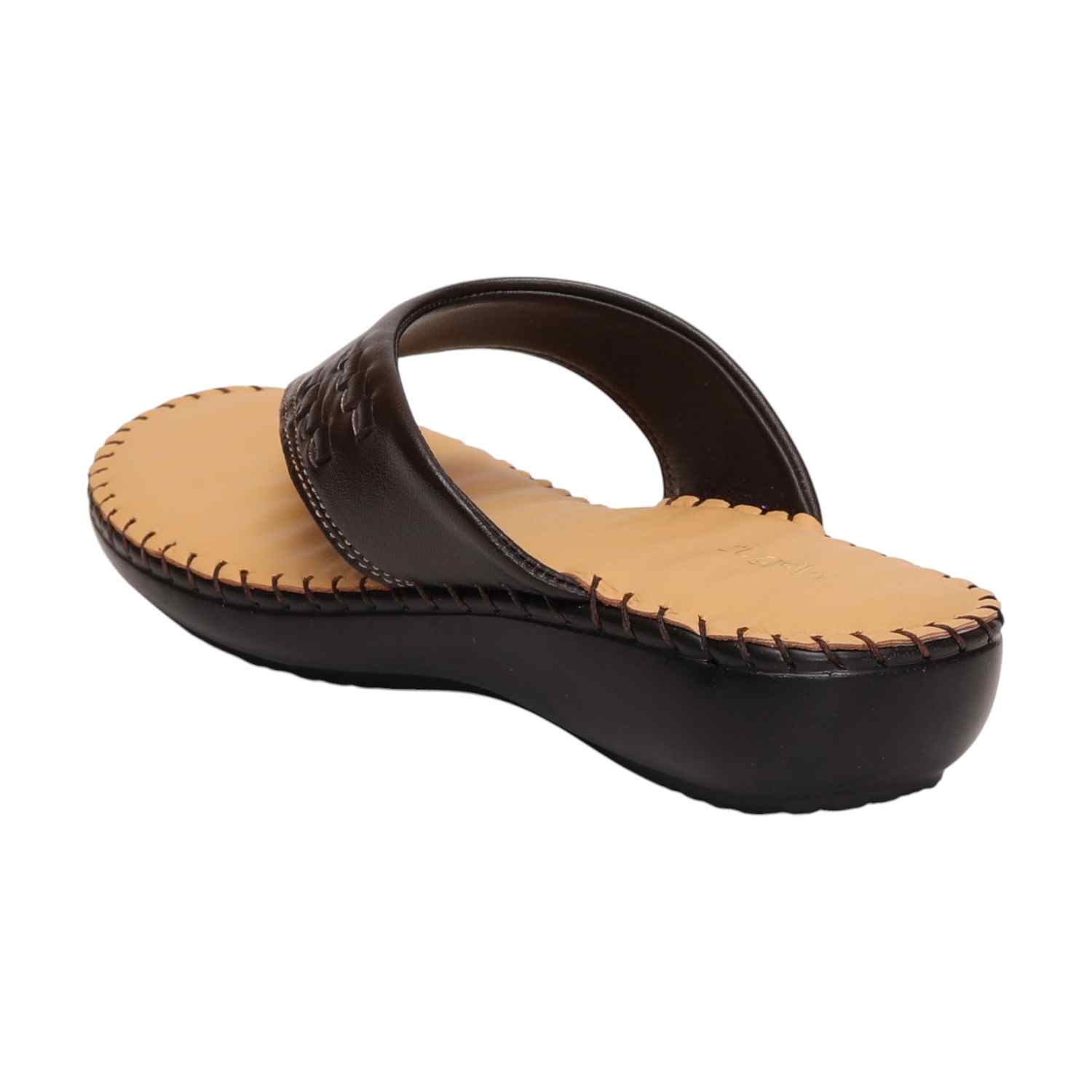 Women Brown Chappal/Thong Fashion Flat