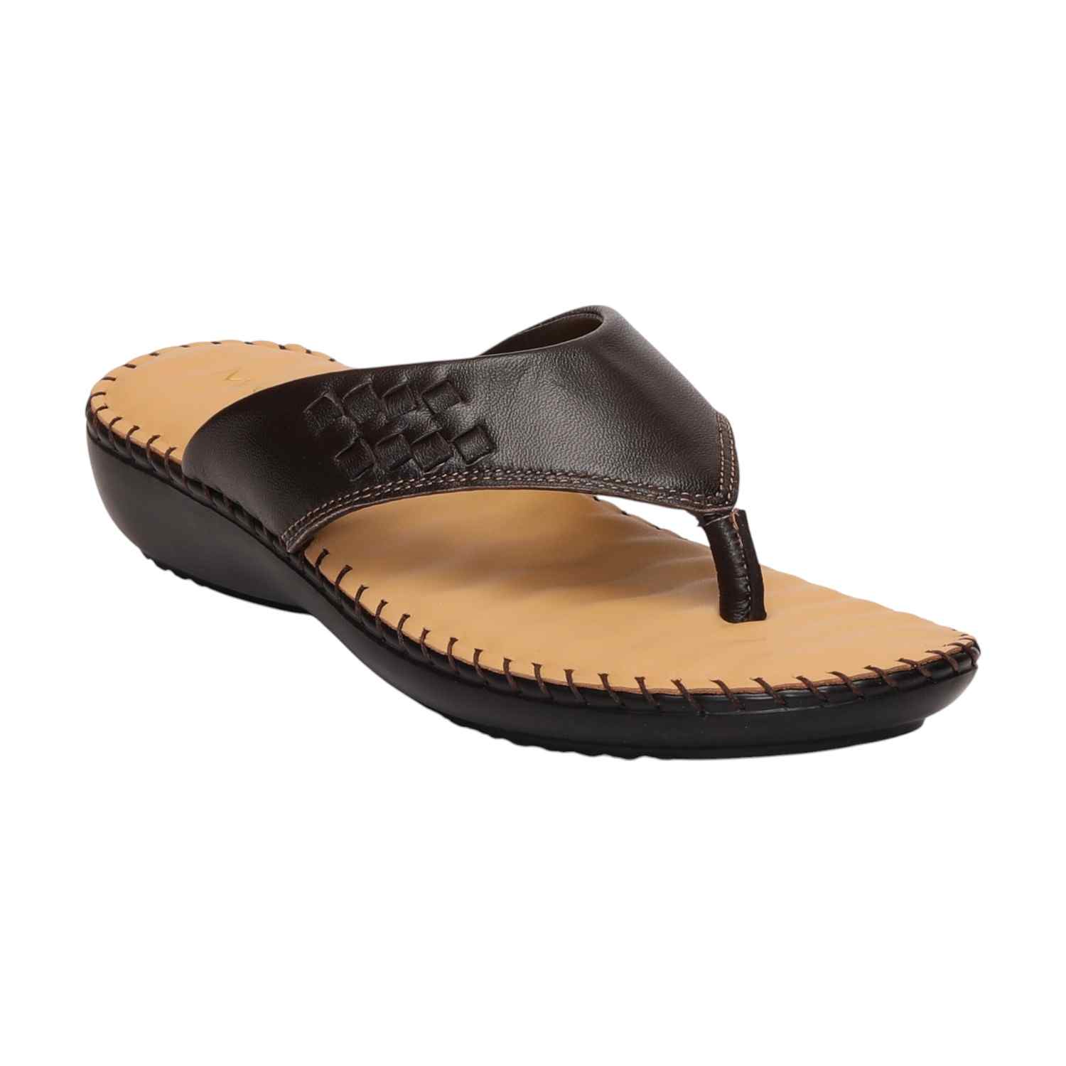 Women Brown Chappal/Thong Fashion Flat