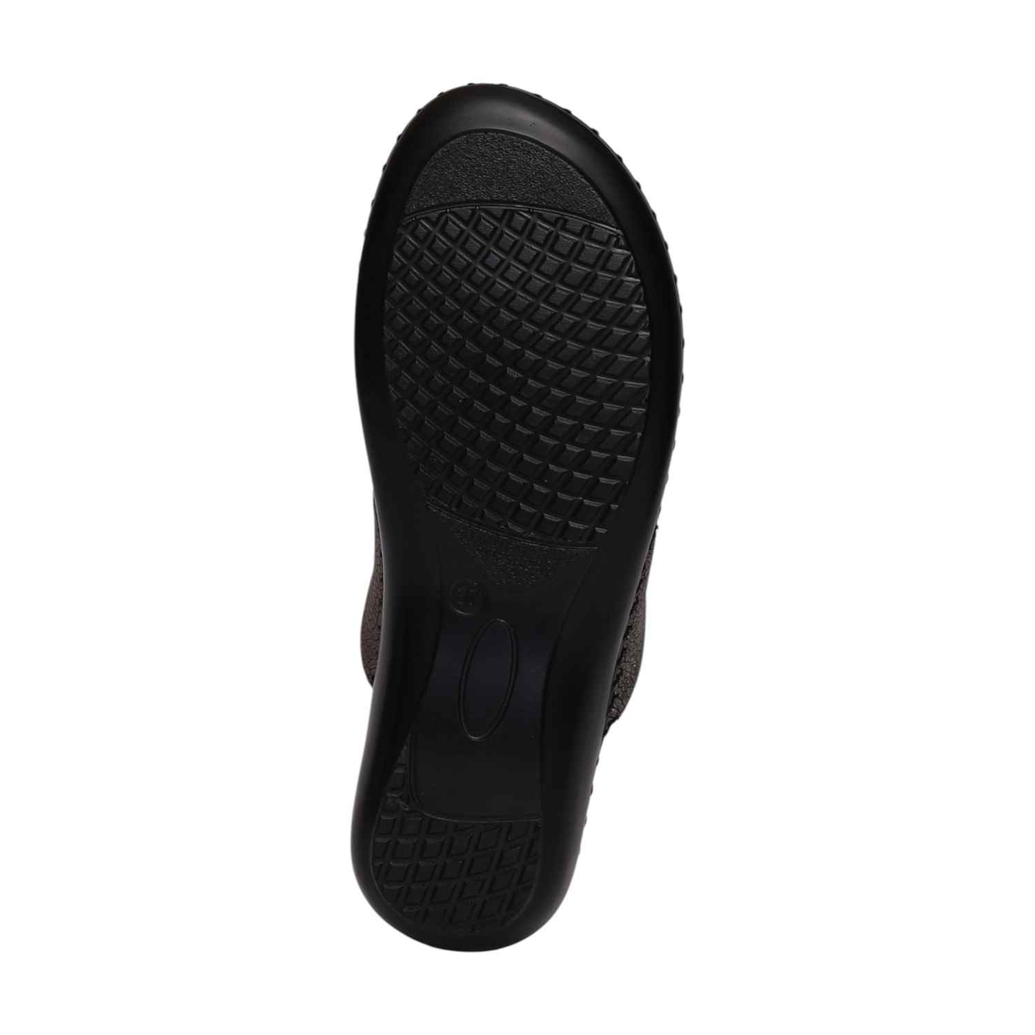 Women Gunmetal Textured Flip-flops