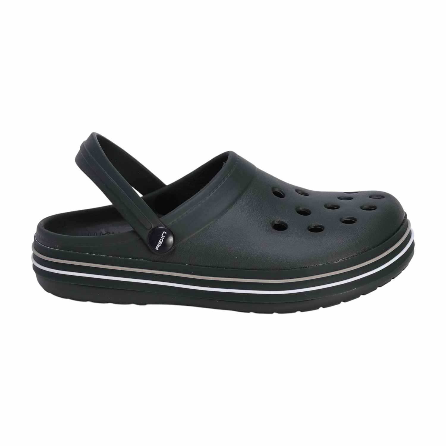 Olive Slip On Clogs For Boys 7-11 Years