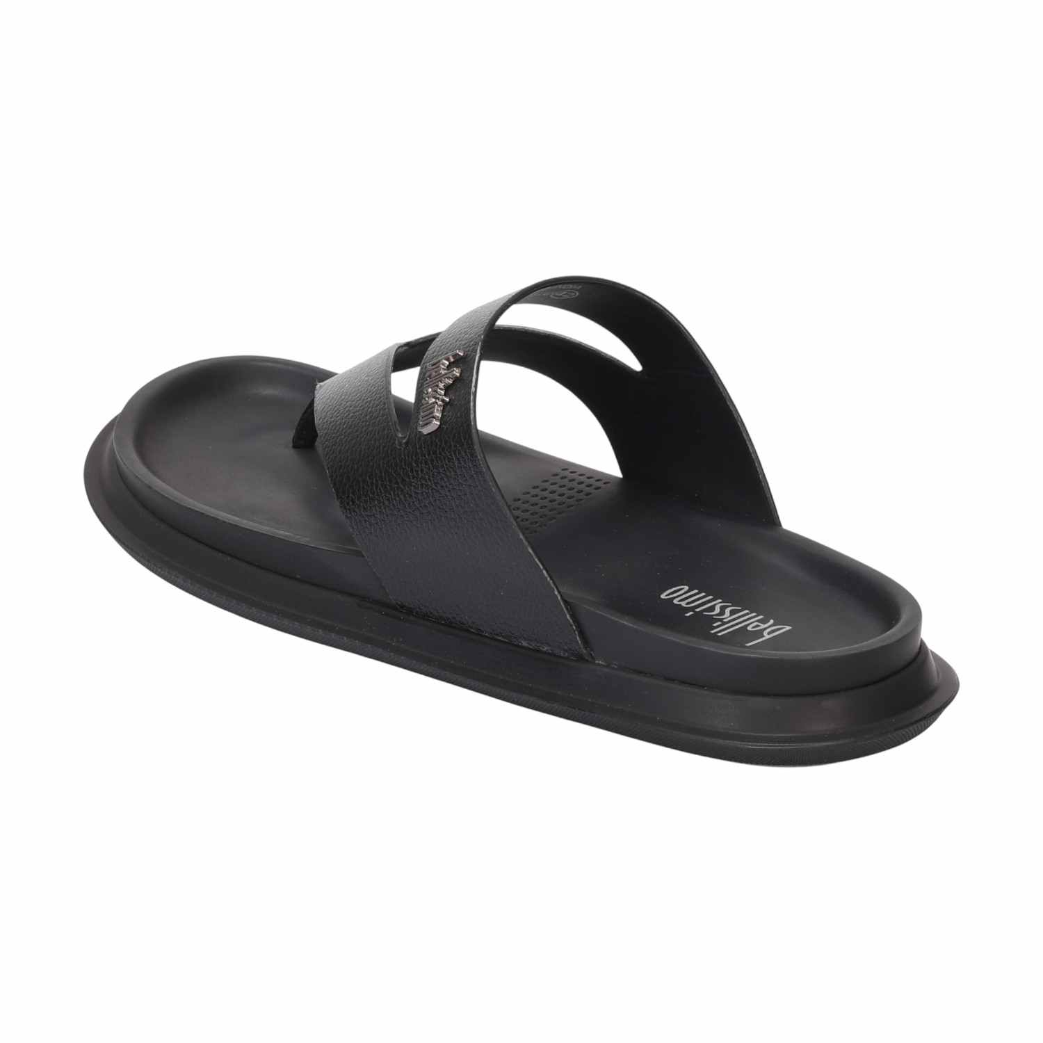 Men Black Comfort Chappal