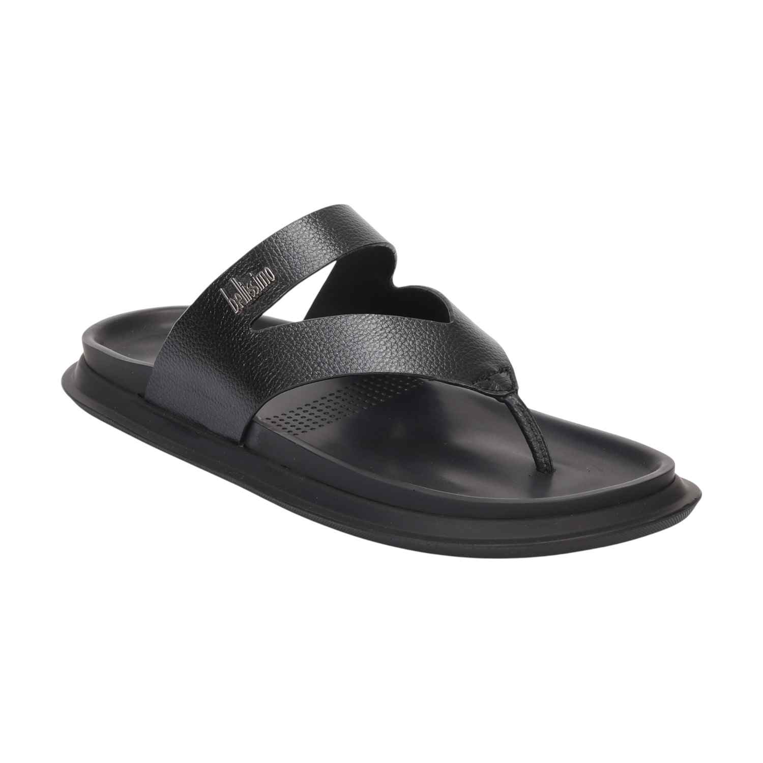 Men Black Comfort Chappal