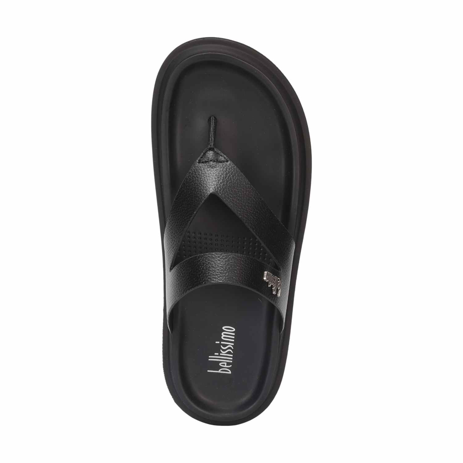 Men Black Comfort Chappal