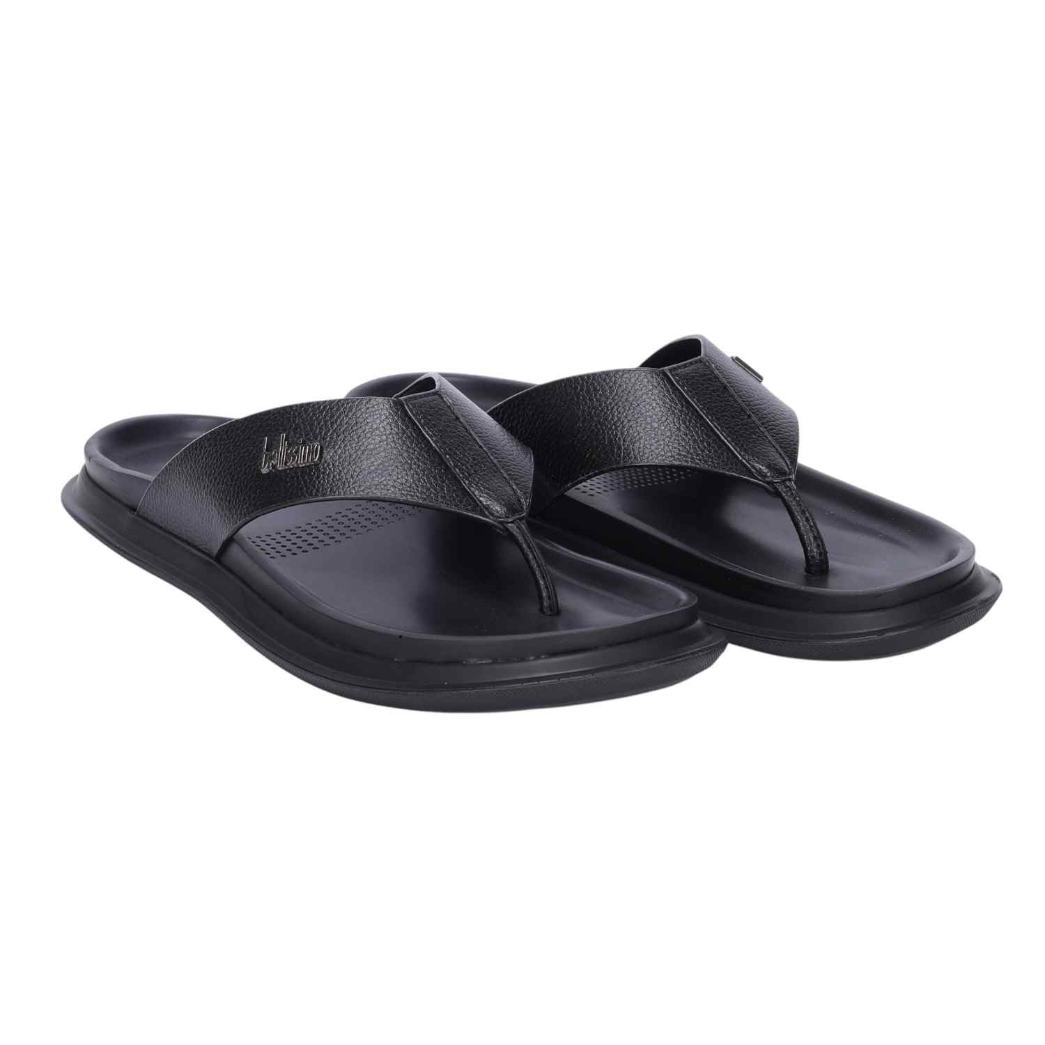 Men Black Comfort Chappals
