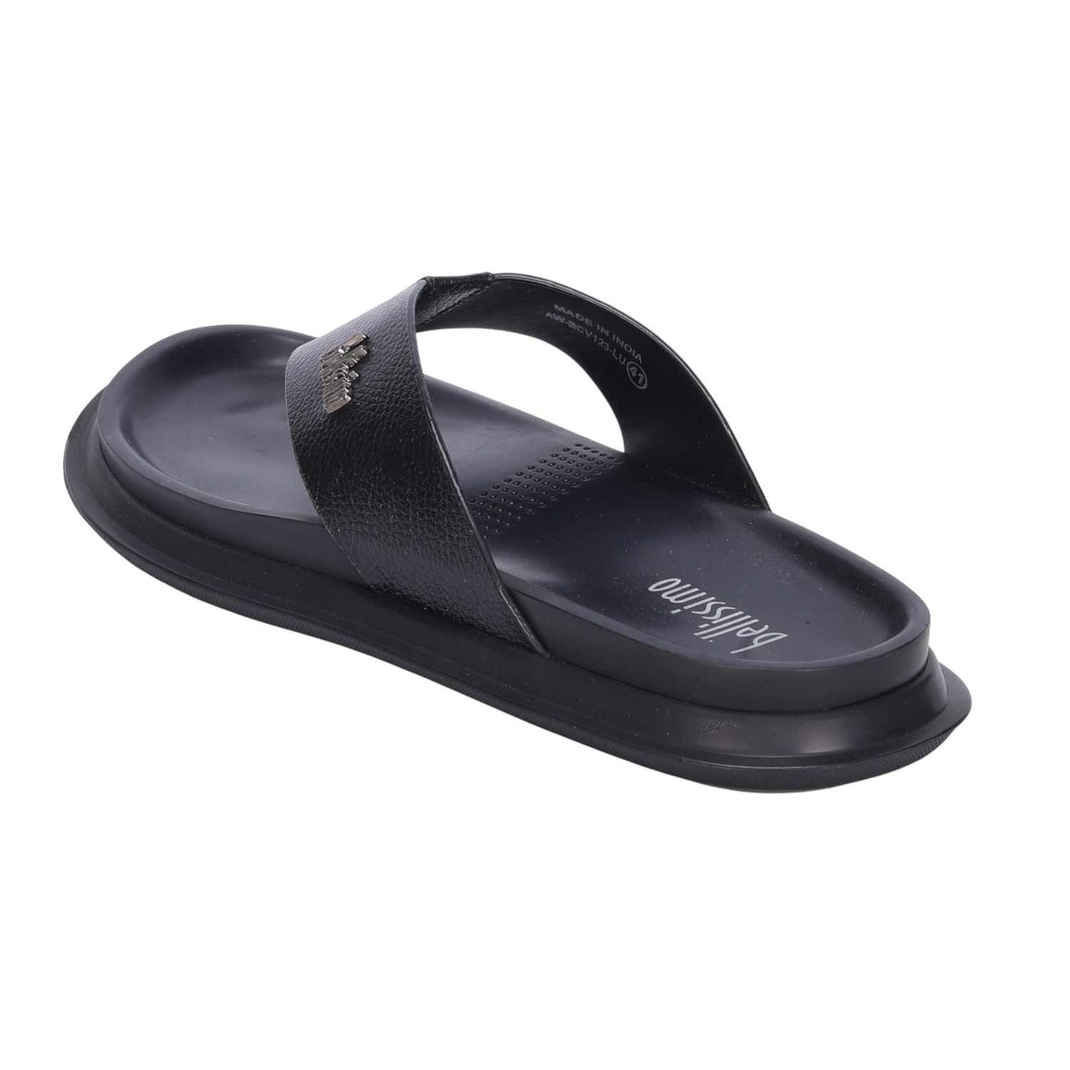 Men Black Comfort Chappals
