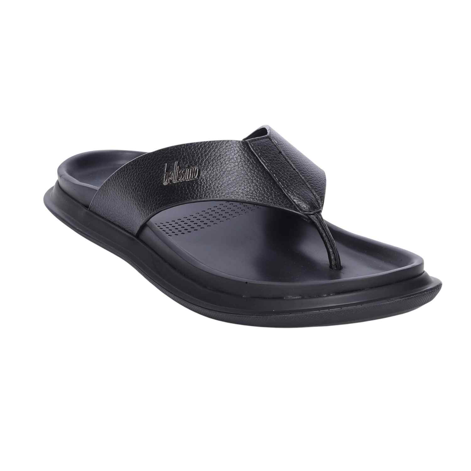 Men Black Comfort Chappals