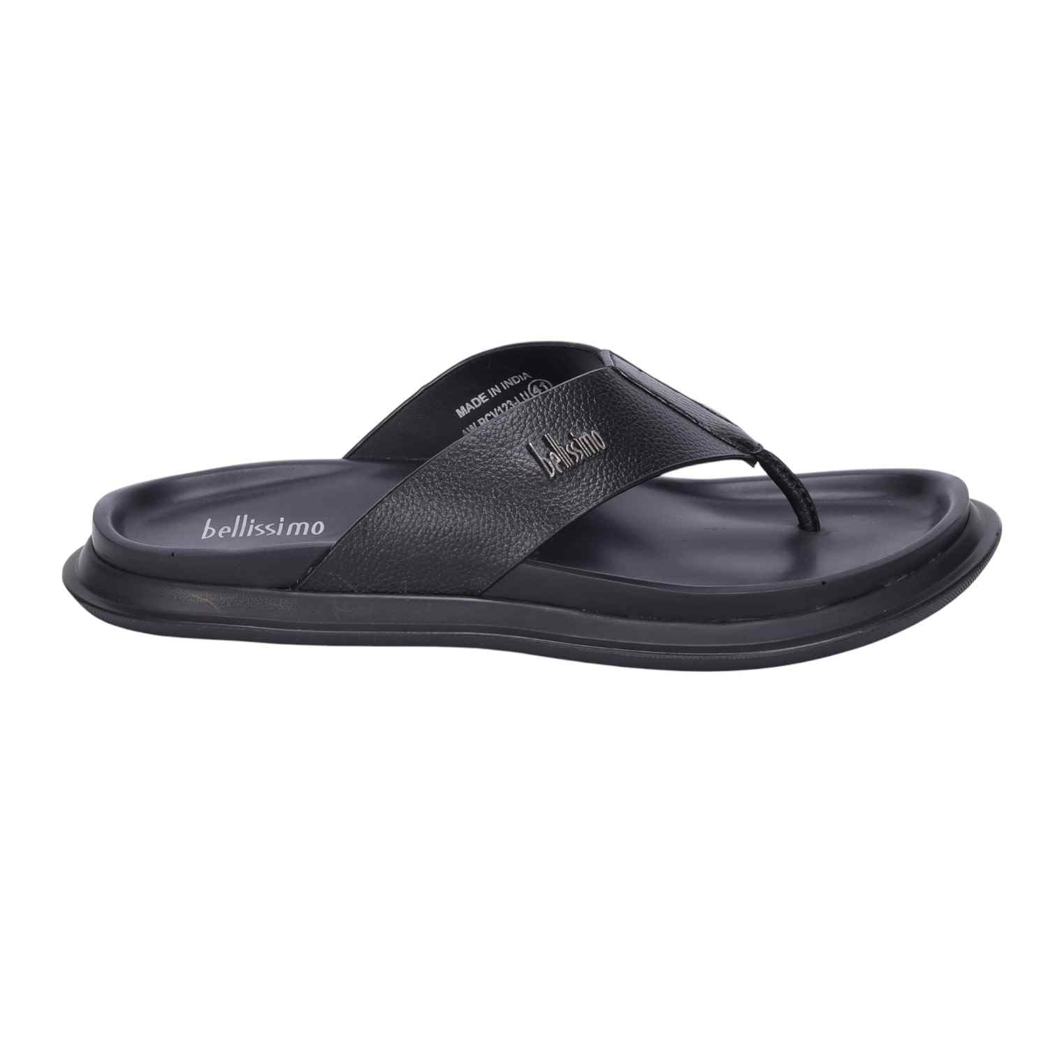 Men Black Comfort Chappals