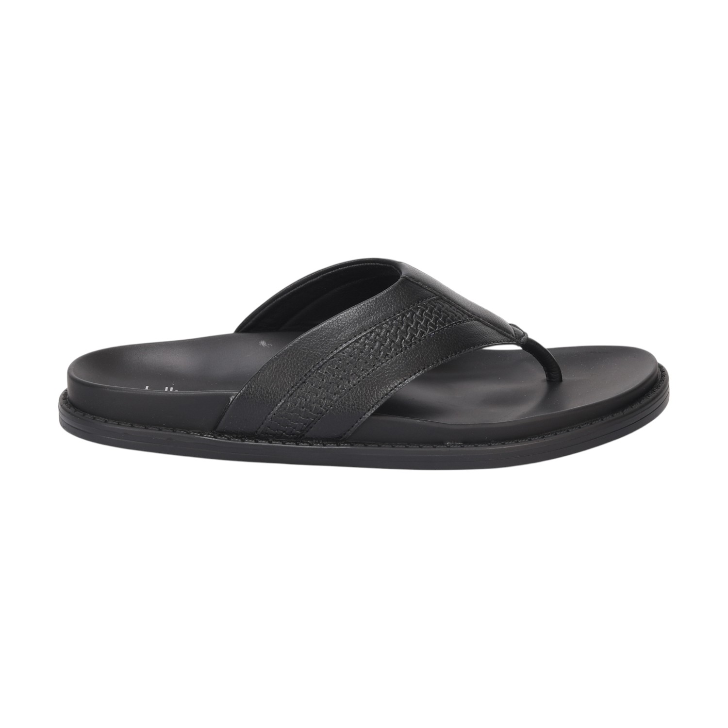 Men Black Comfort Chappal