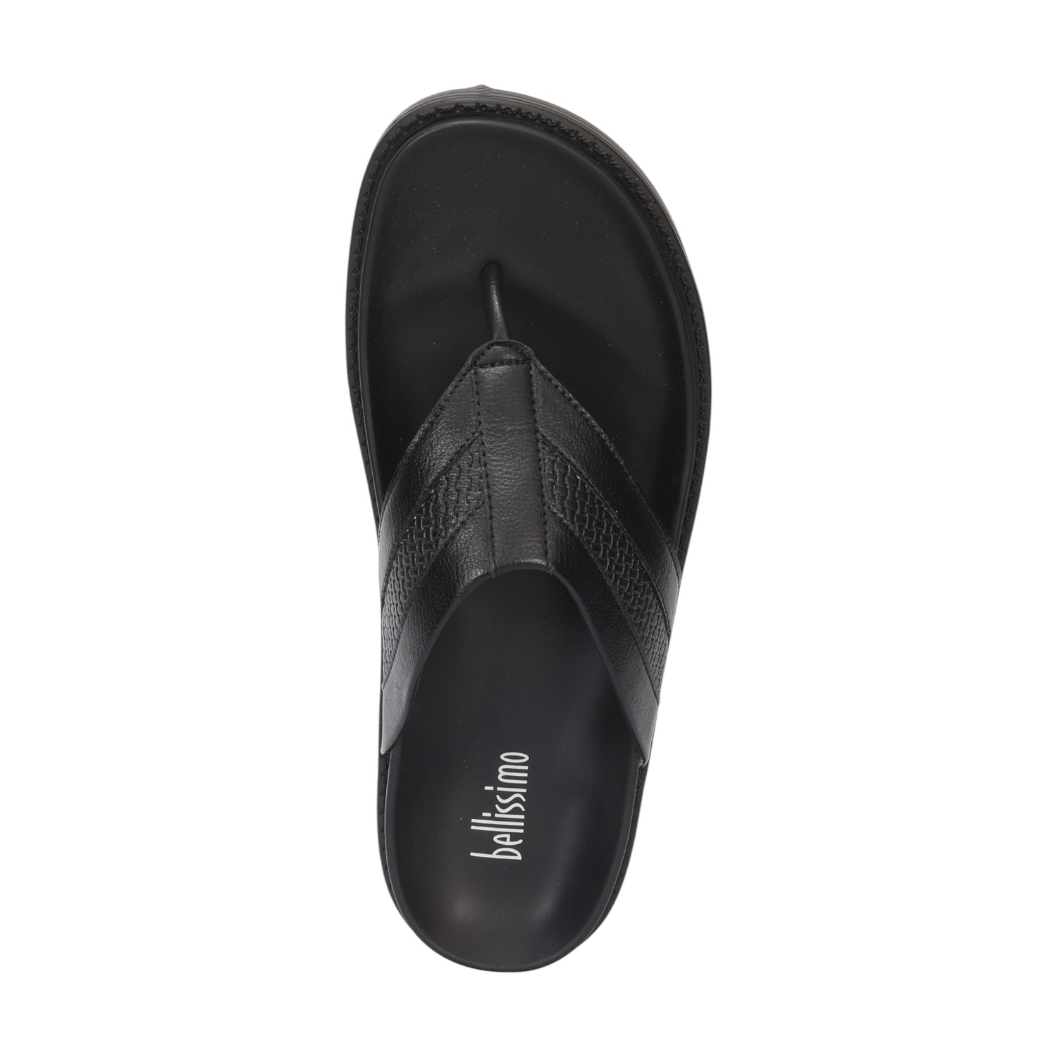 Men Black Comfort Chappal