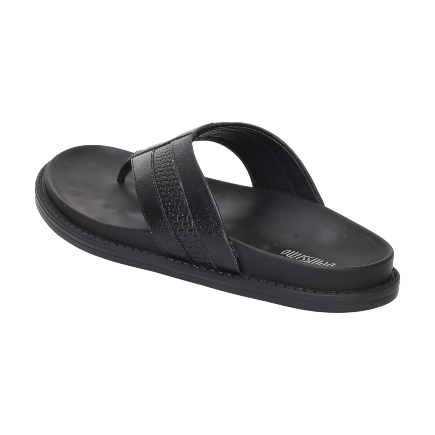 Men Black Comfort Chappal