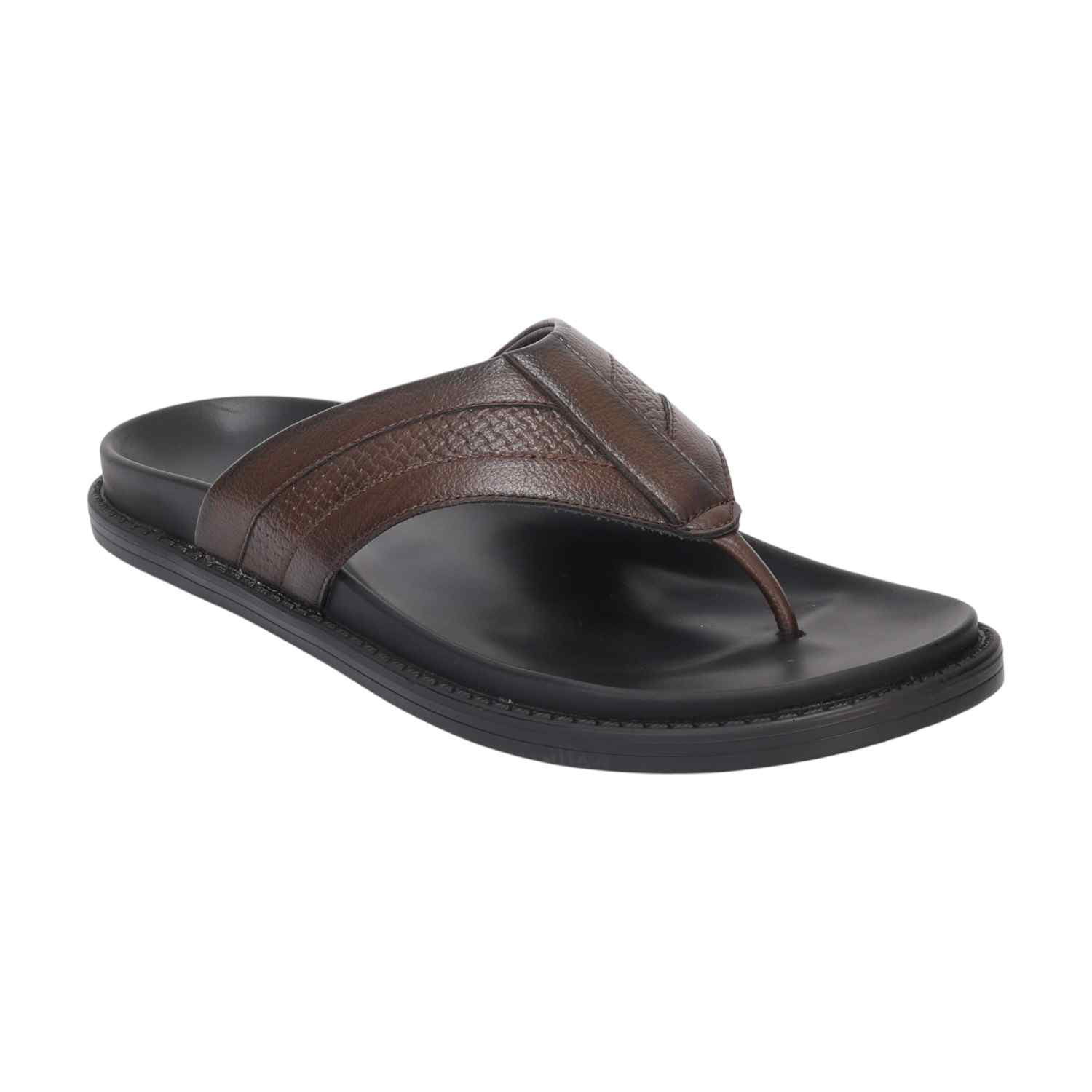 Men Brown Comfort Chappal
