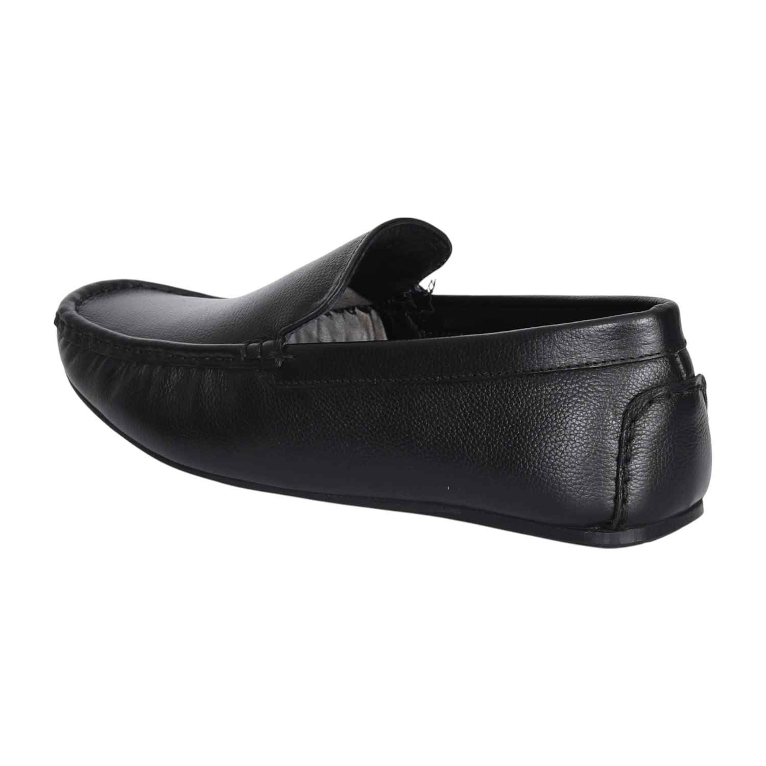 Men Black Classic Jet Moccasins
