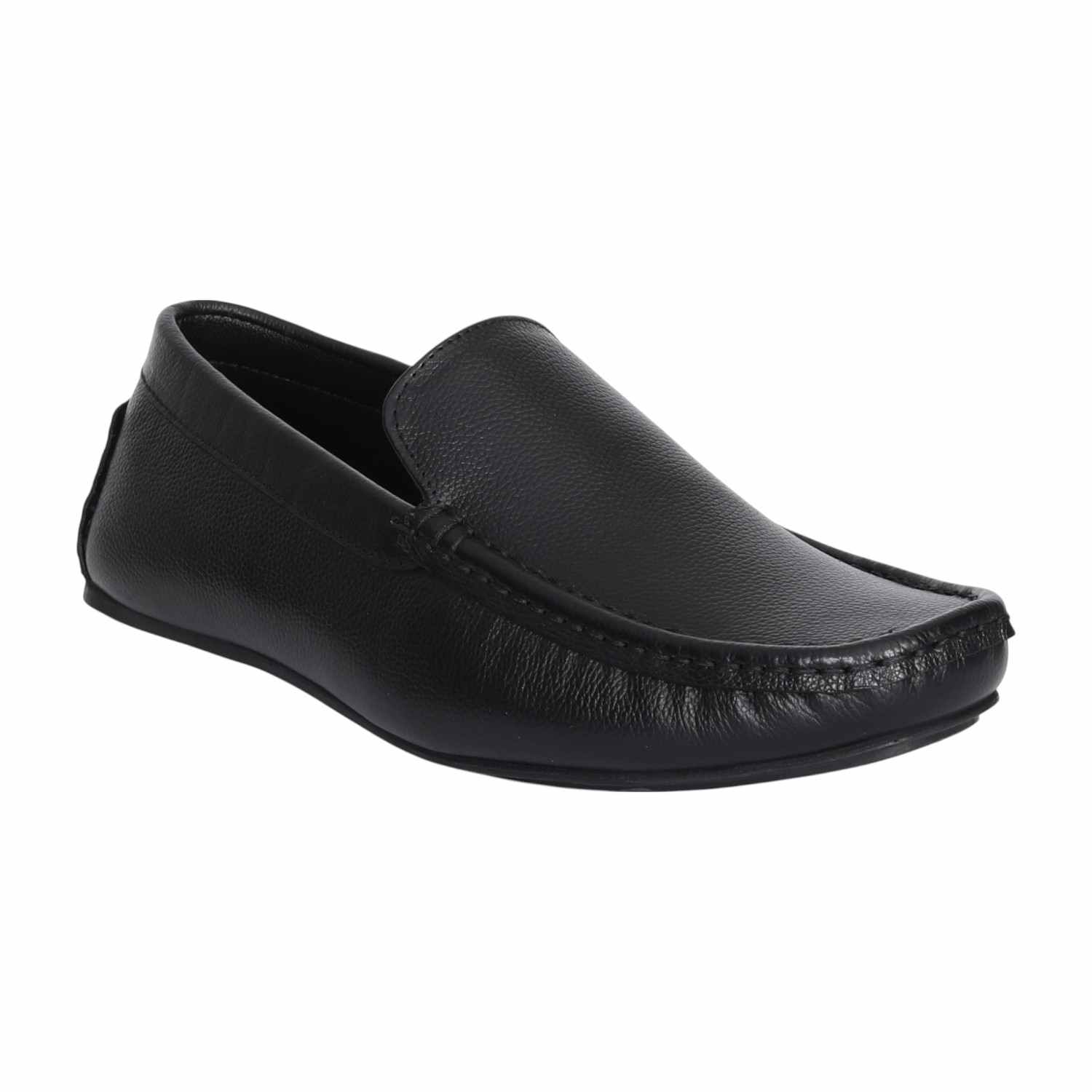 Men Black Classic Jet Moccasins