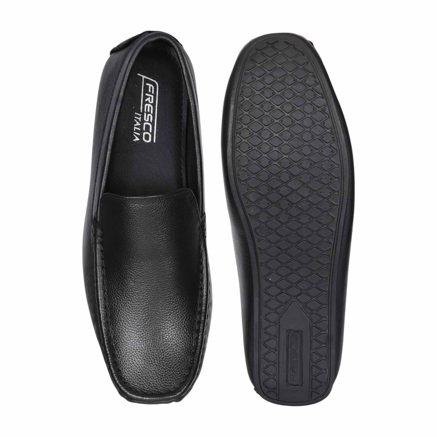 Men Black Classic Jet Moccasins