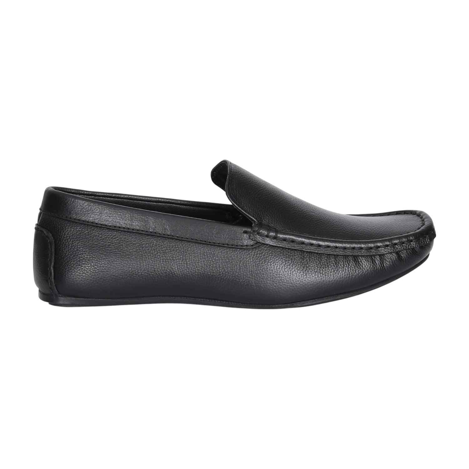 Men Black Classic Jet Moccasins