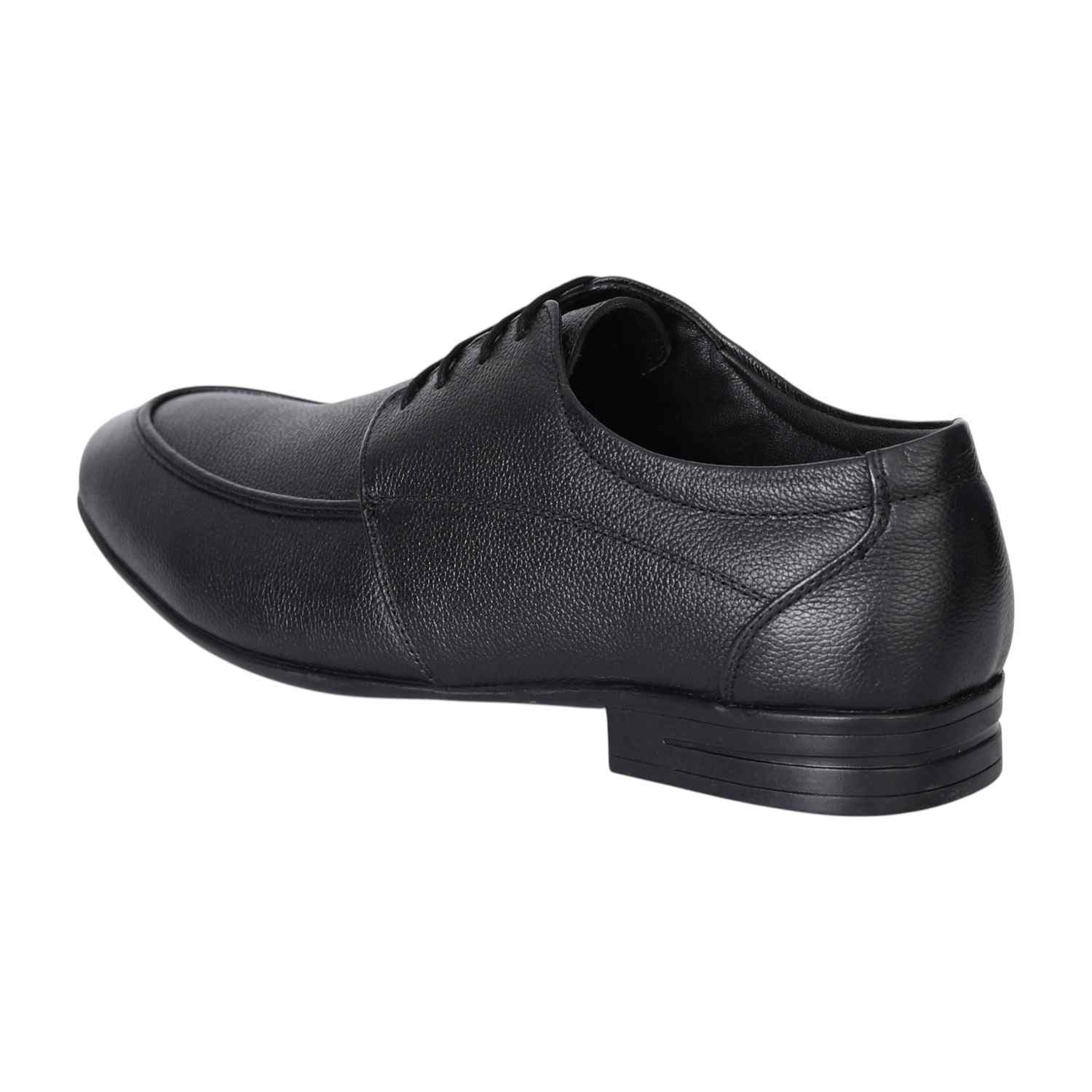 Men's Textured Black Derby Shoes