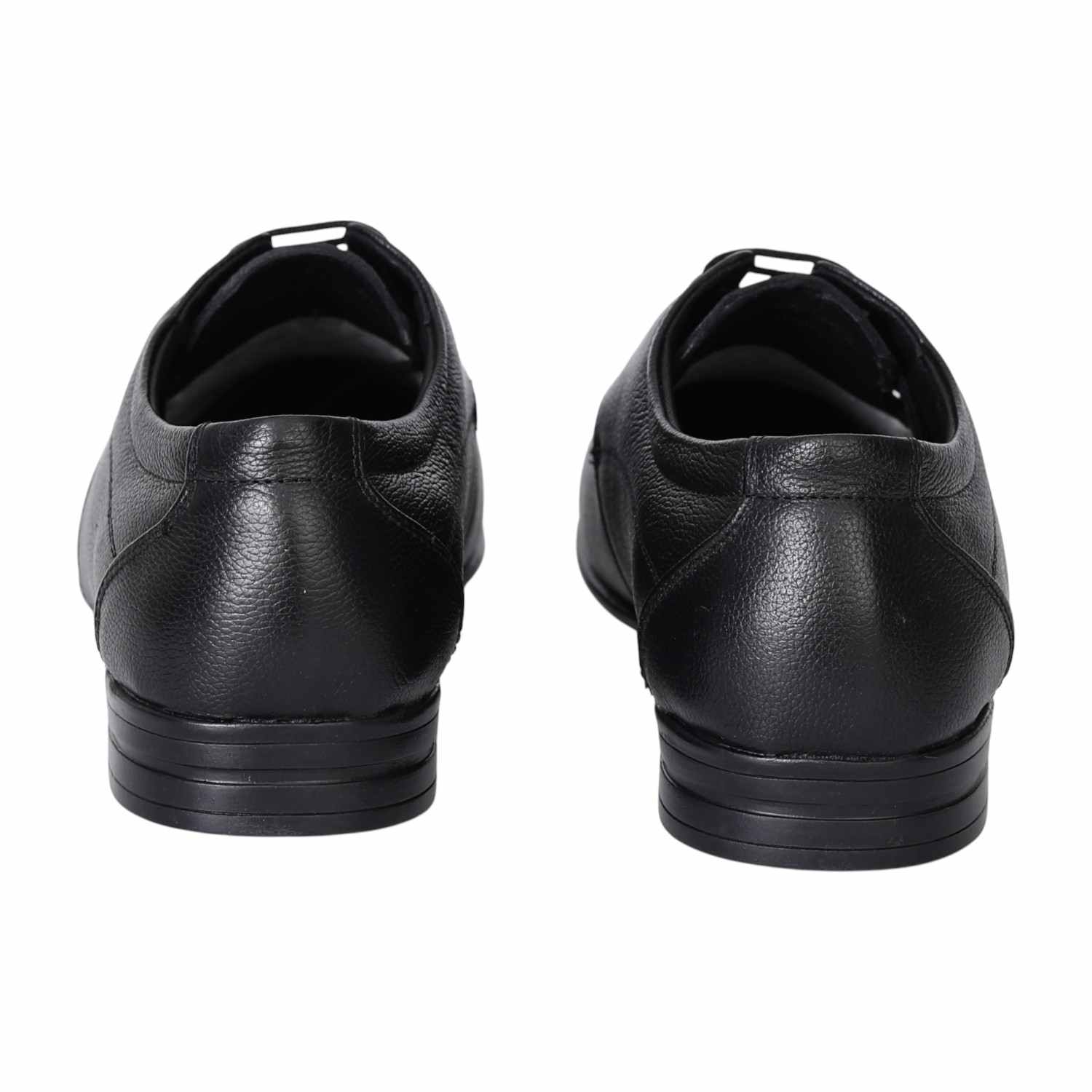 Men's Textured Black Derby Shoes
