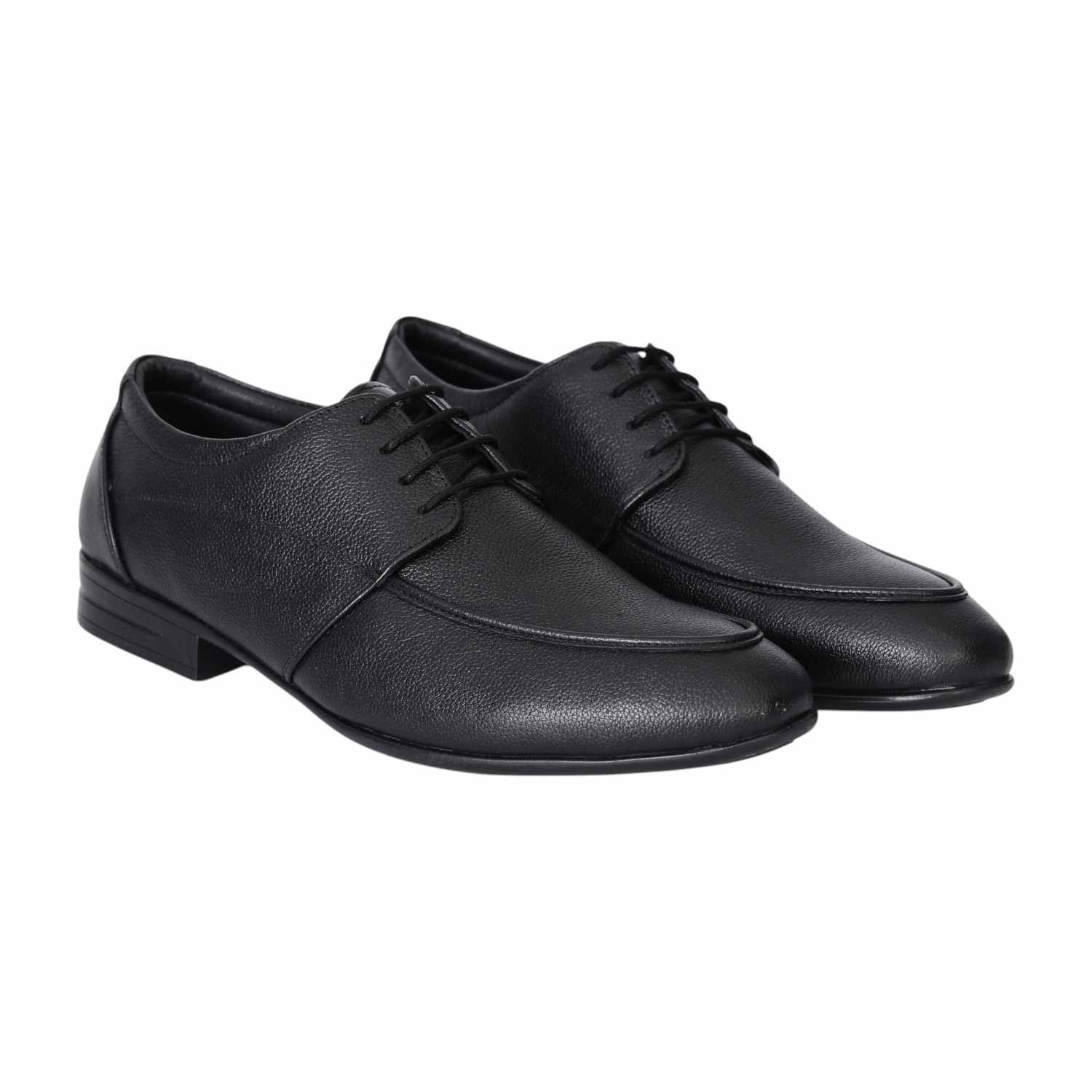 Men's Textured Black Derby Shoes