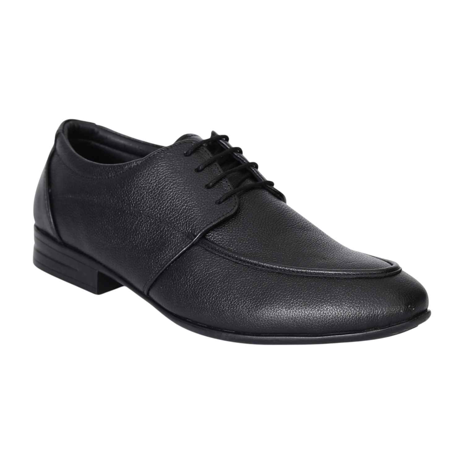 Men's Textured Black Derby Shoes