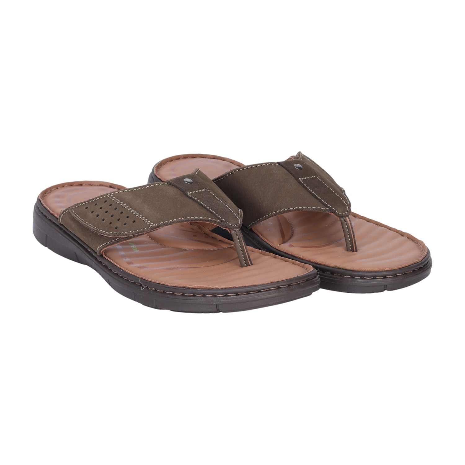 Men Green Comfort Chappals