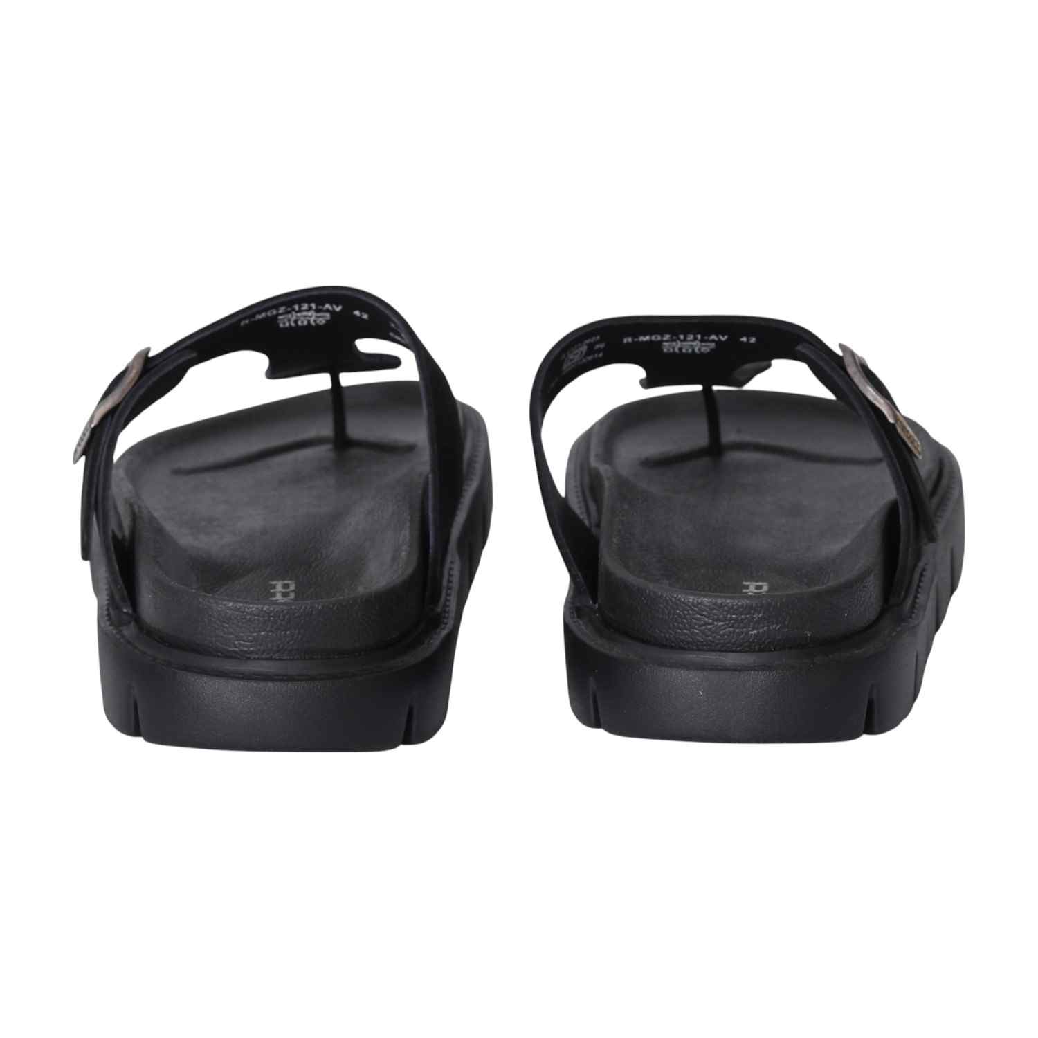 Men Black Chunky Thong Sandal