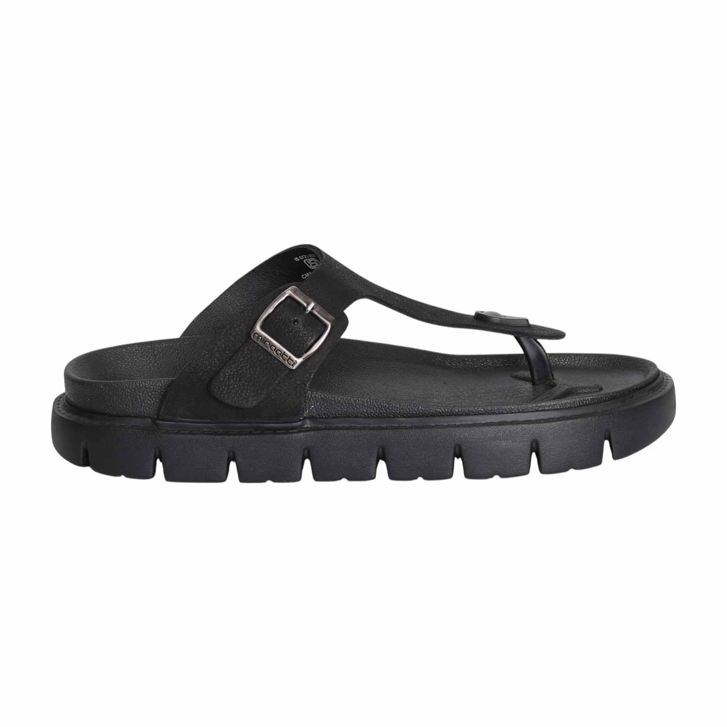 Men Black Chunky Thong Sandal