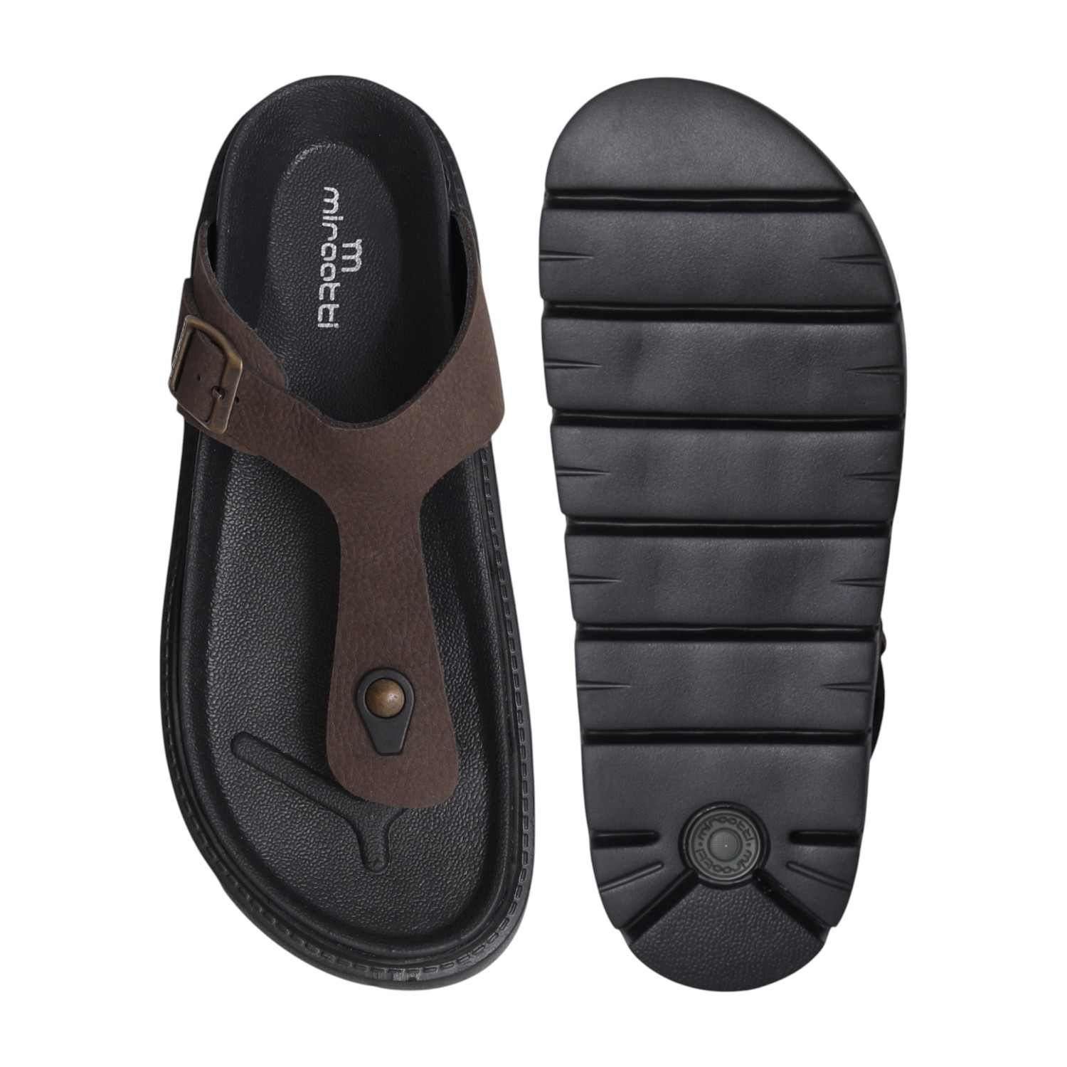 Men Brown Chunky Thong Sandal