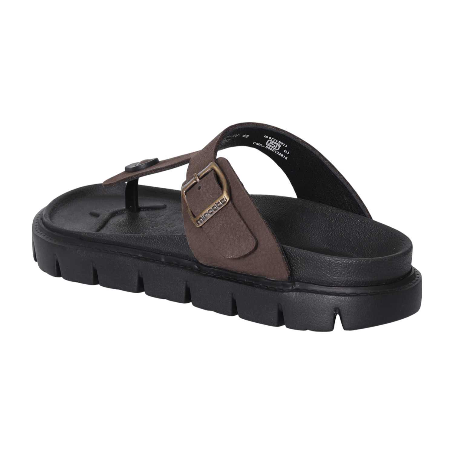 Men Brown Chunky Thong Sandal