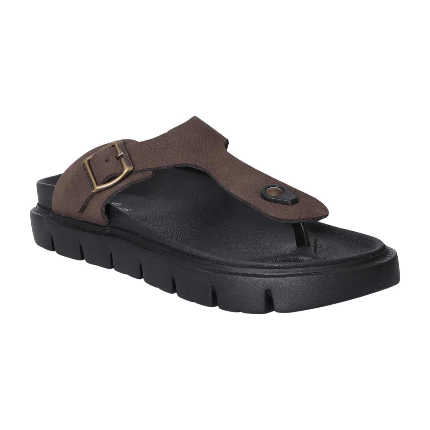 Men Brown Chunky Thong Sandal