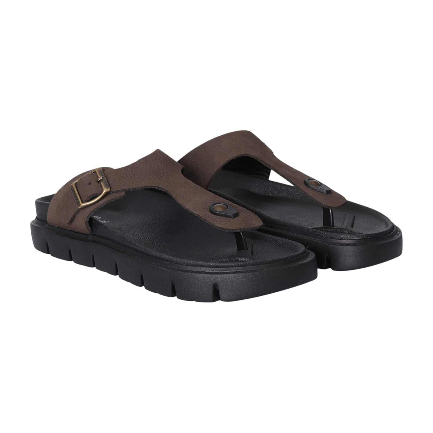 Men Brown Chunky Thong Sandal