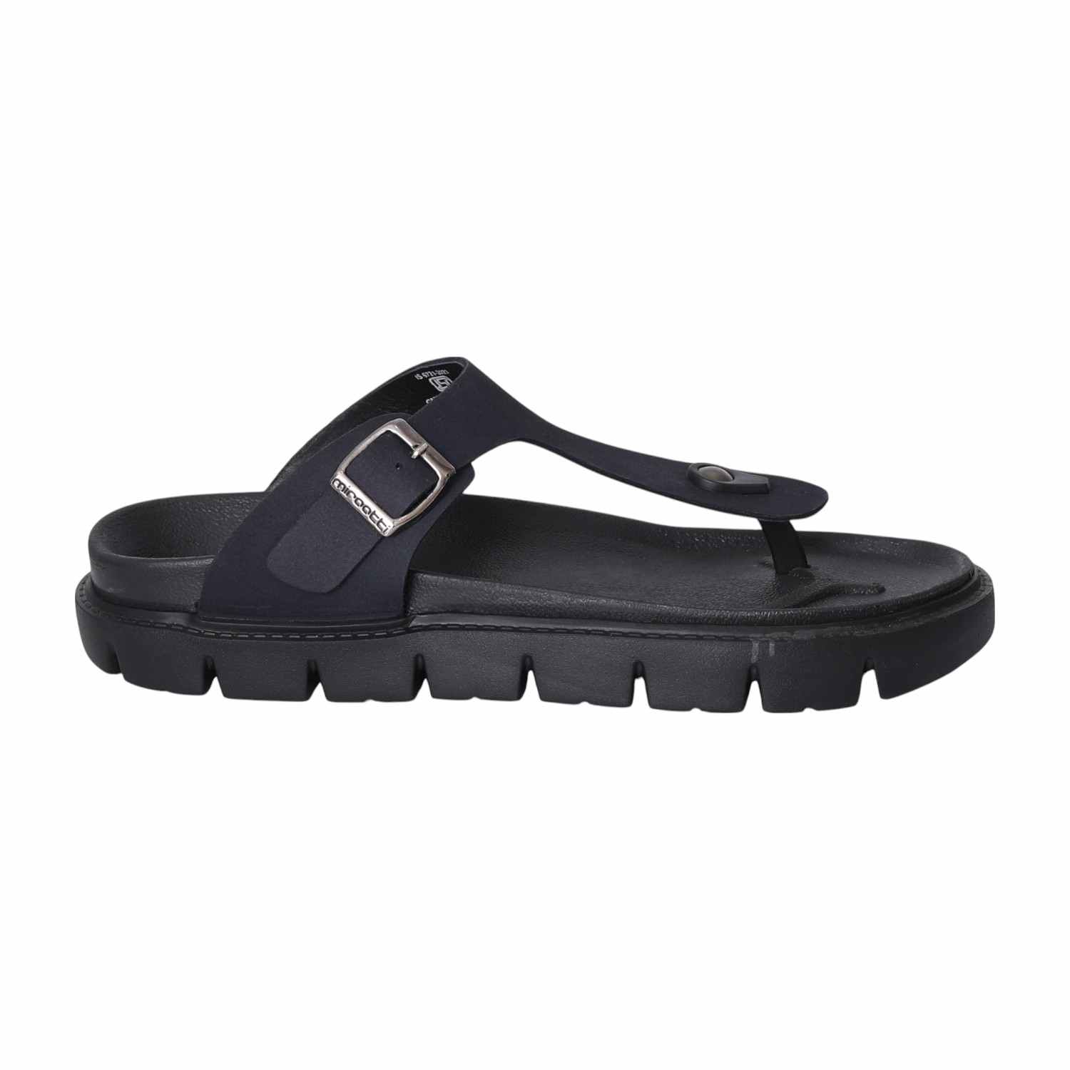 Men Navy Blue Chunky Thong Sandal