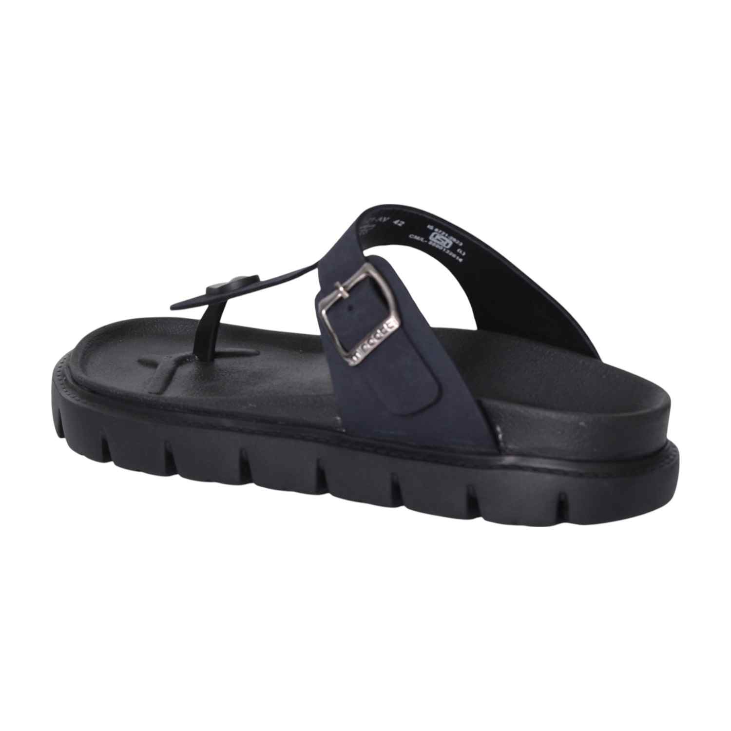 Men Navy Blue Chunky Thong Sandal