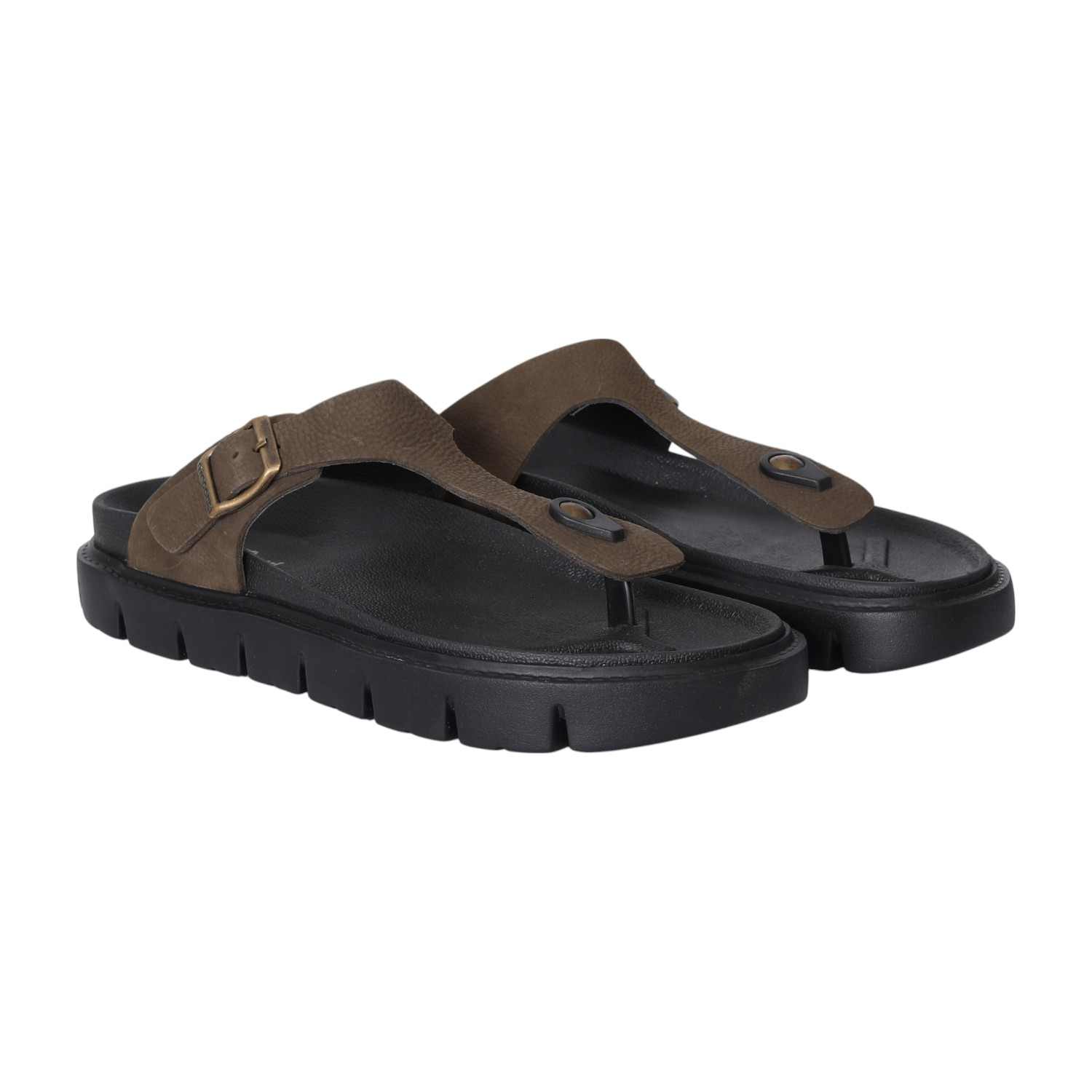 Men Olive Chunky Thong Sandal