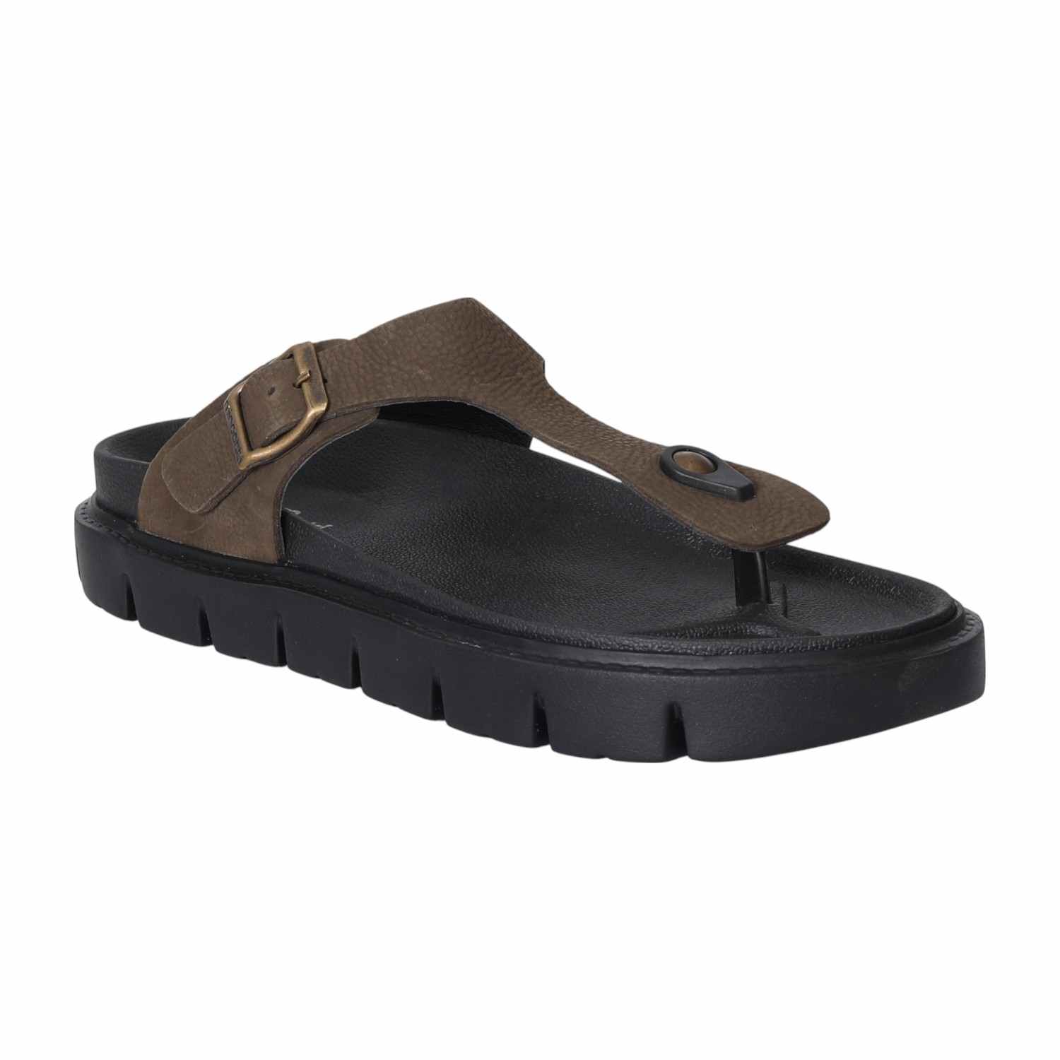 Men Olive Chunky Thong Sandal