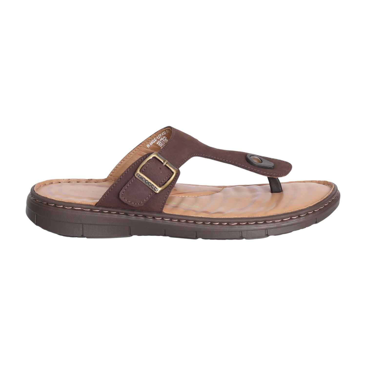 Men Sleek Brown Tan Base Thongs