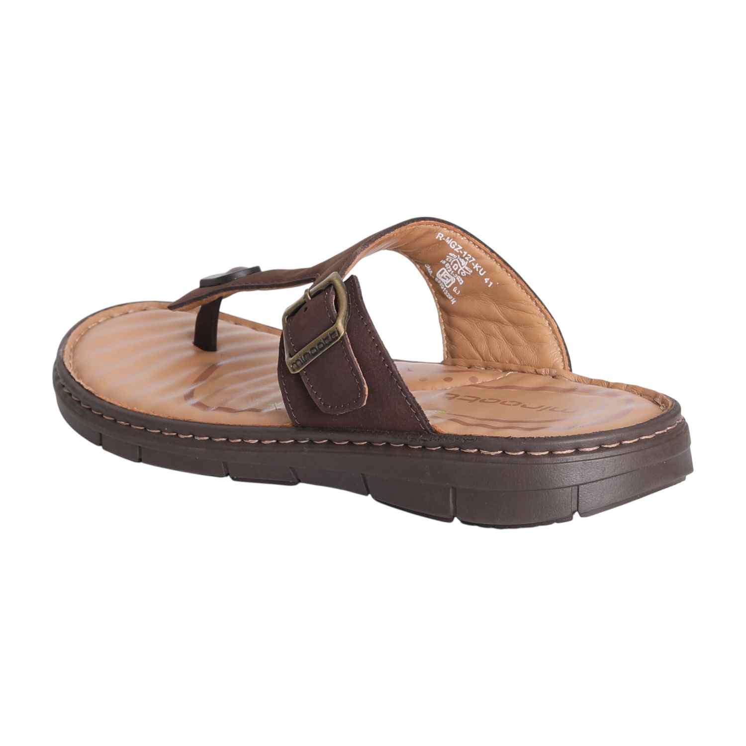 Men Sleek Brown Tan Base Thongs