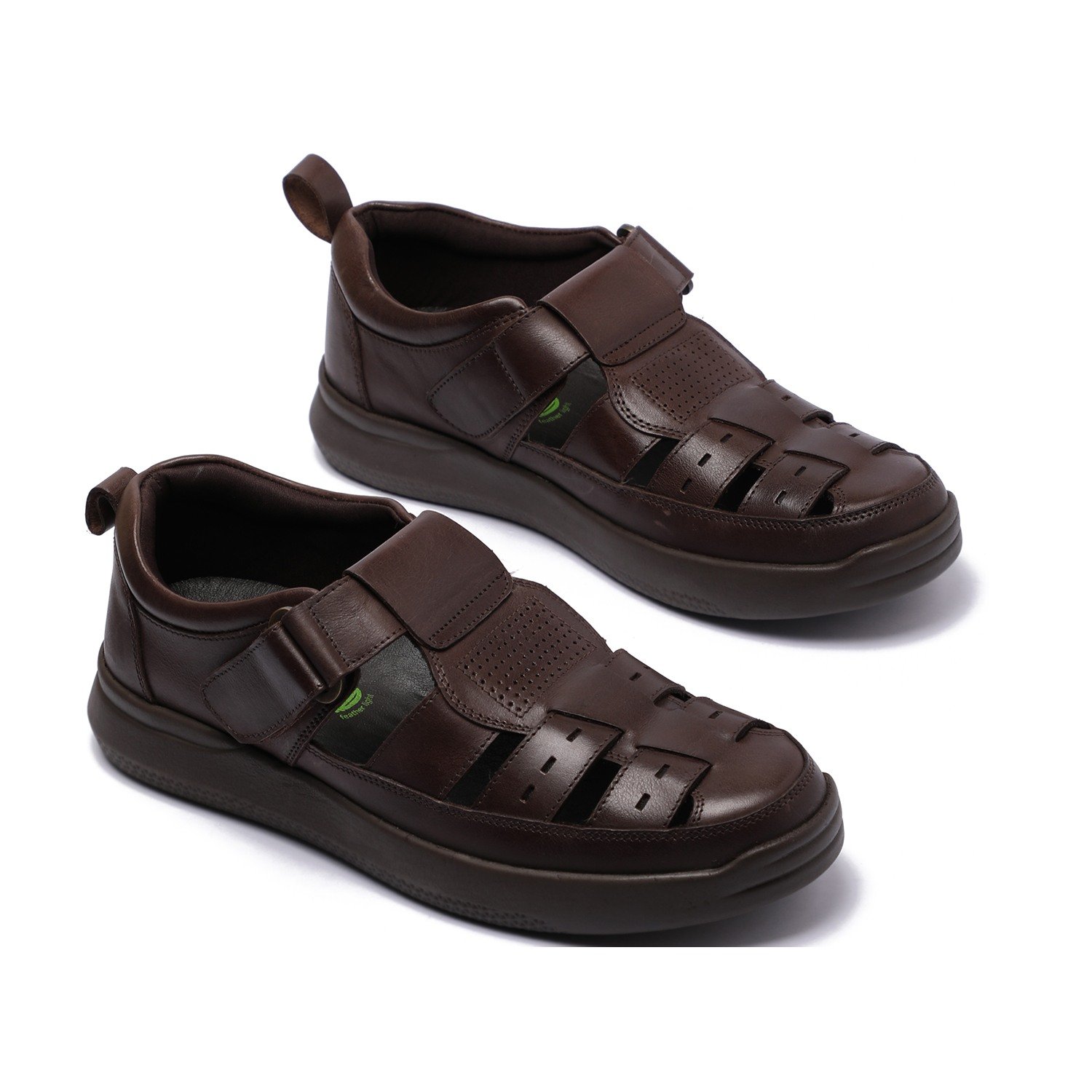 Brown Closed-Toe Sandals For Men