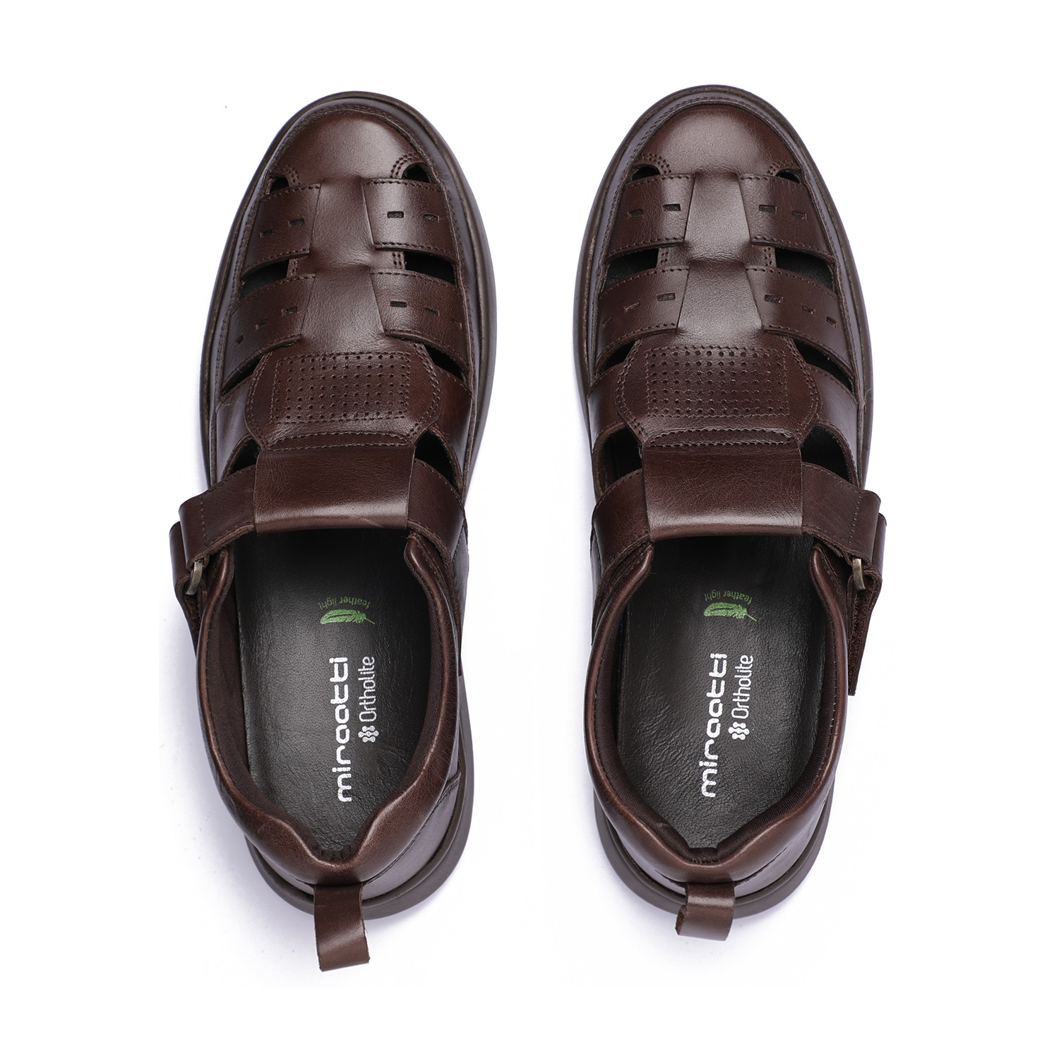 Brown Closed-Toe Sandals For Men