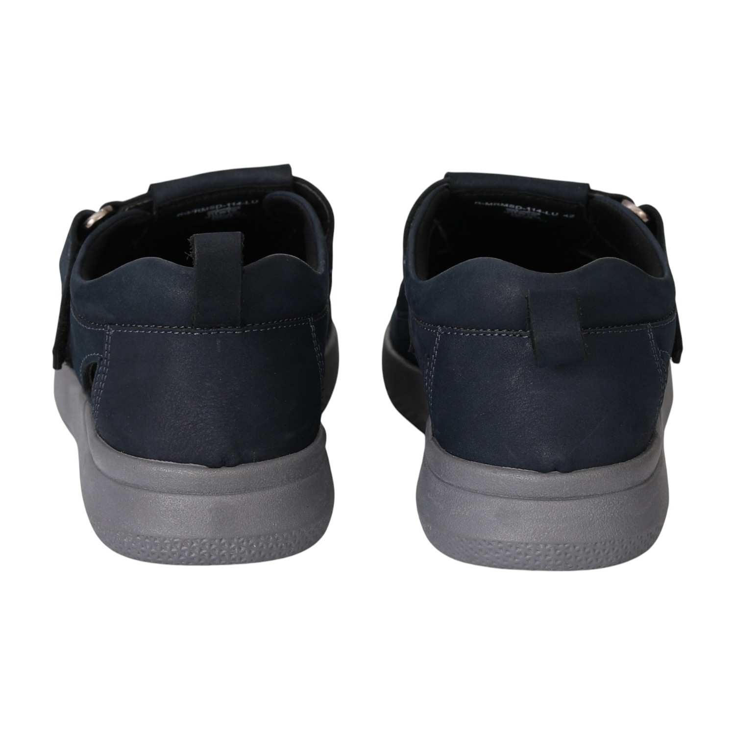 Men Navy Blue Cut-Out Comfort Sandals