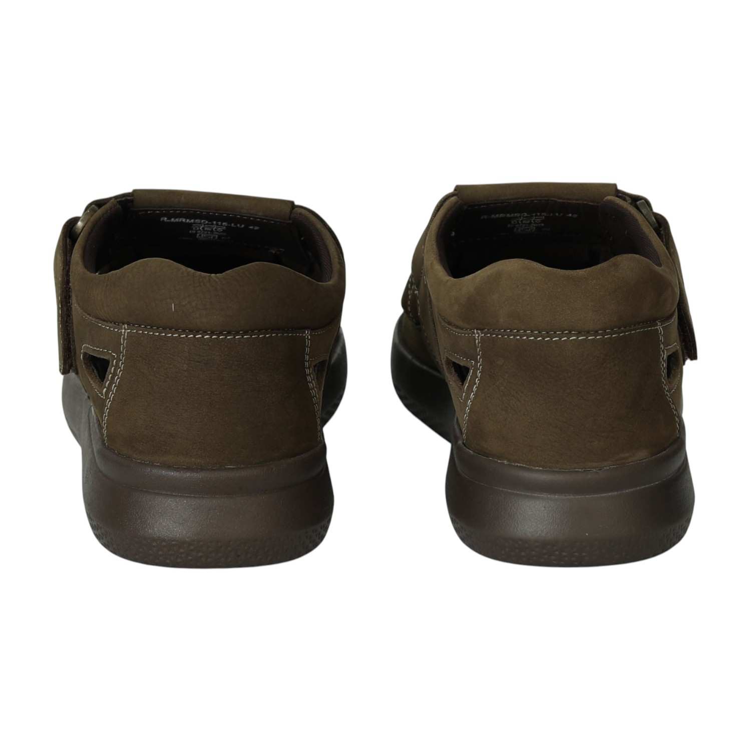 Men Olive Vent Cut-Out Sandals