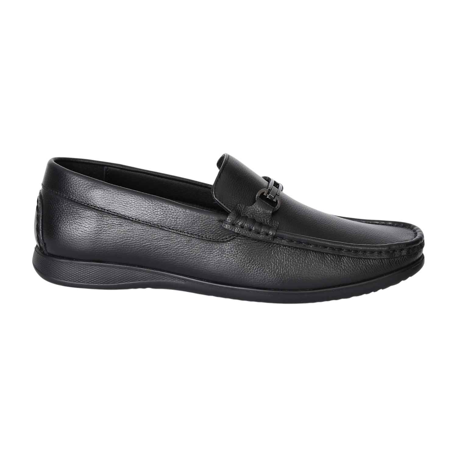 Men's Classic Black Leather Loafers