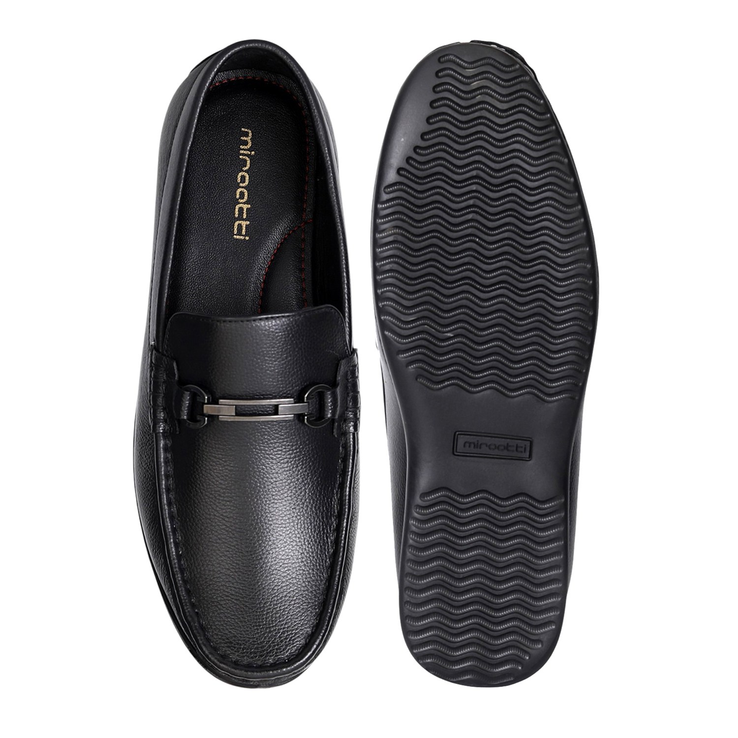 Men's Classic Black Leather Loafers