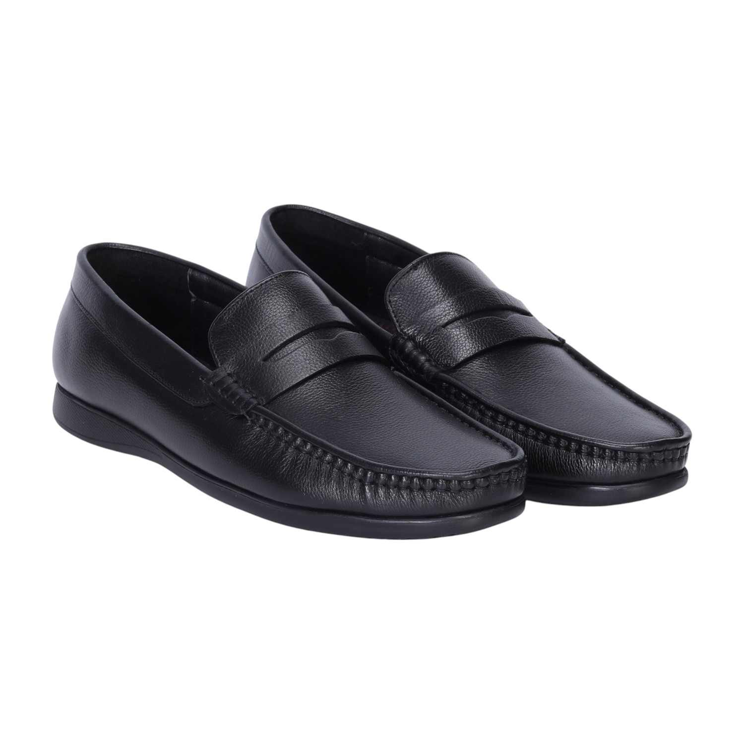 Men Black Casual Slip-ons