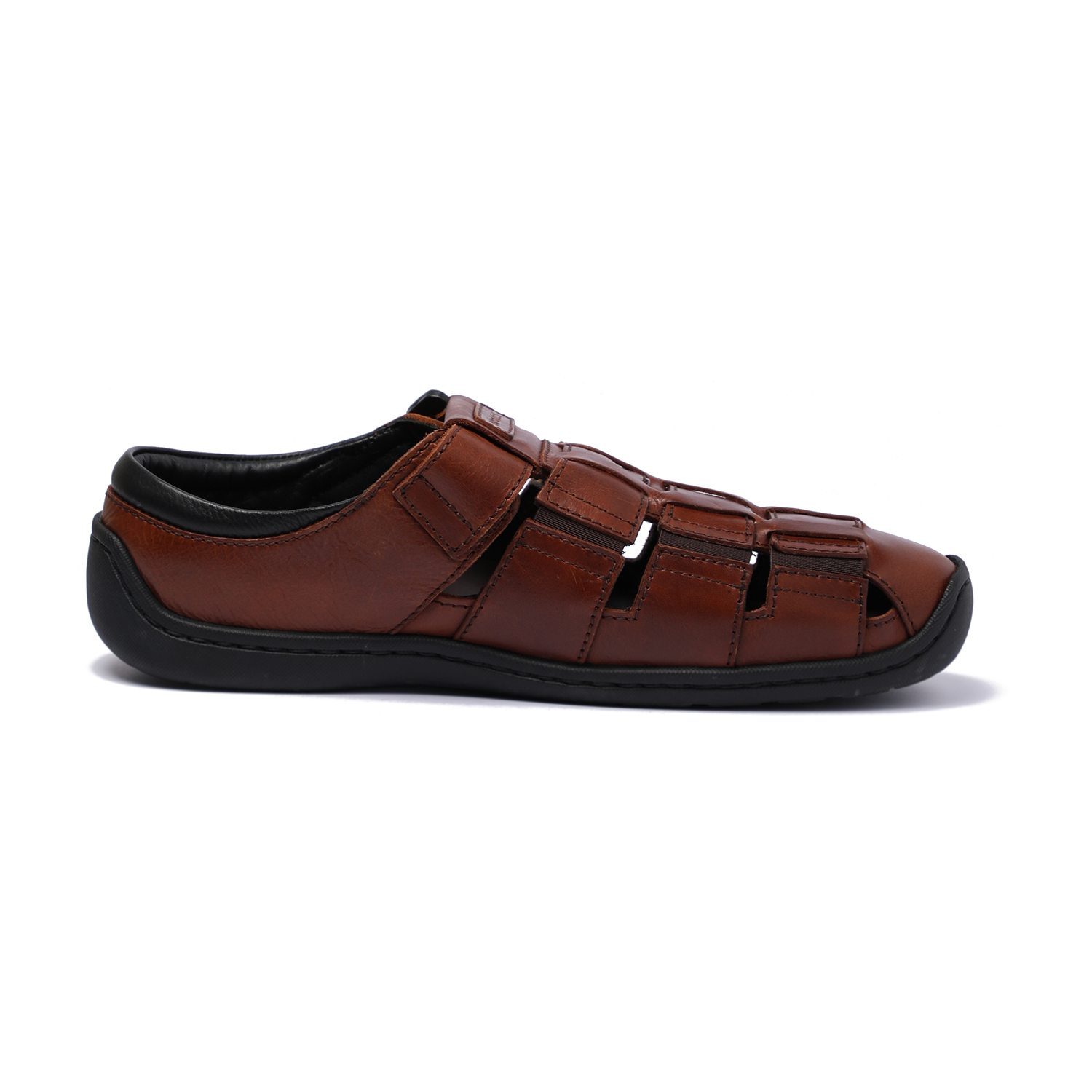 Men Brown Leather Mules
