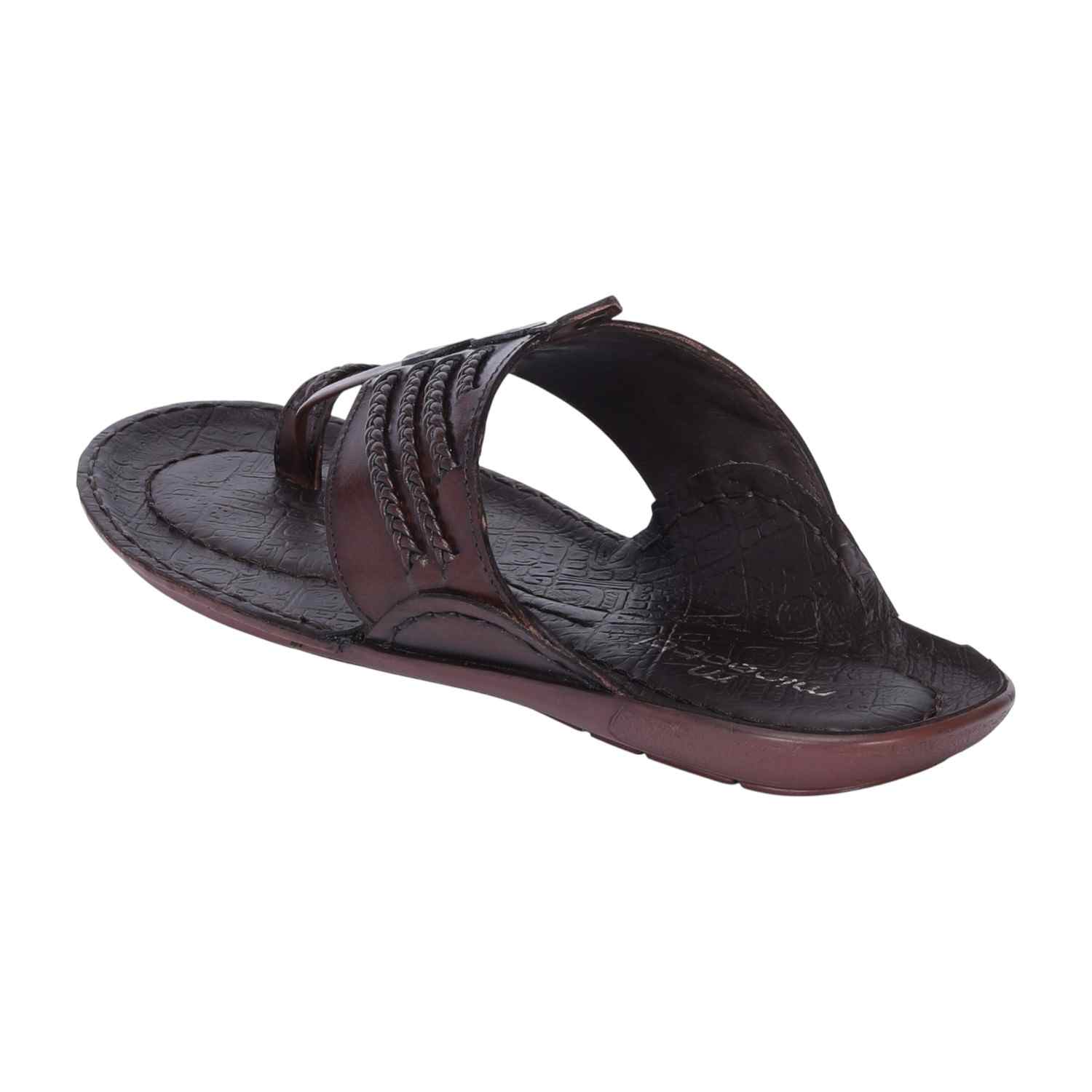 Men Brown Leather Kolhapuri Chappal