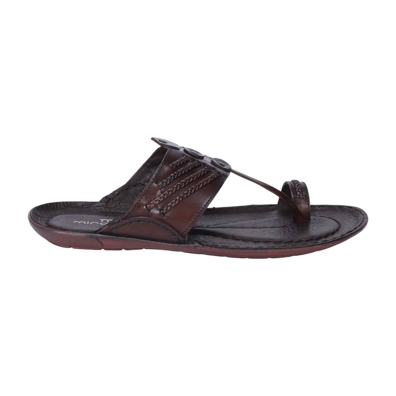 Men Brown Leather Kolhapuri Chappal