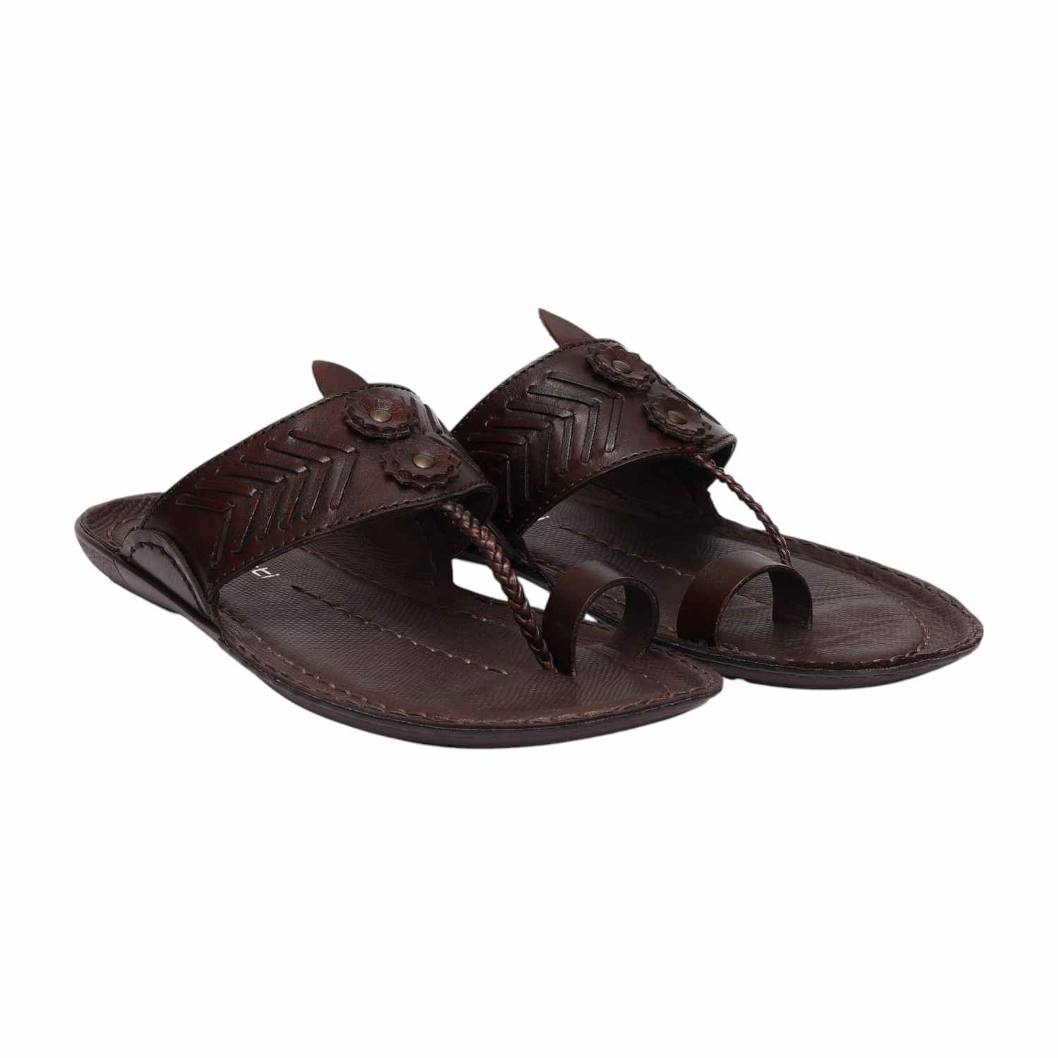 Men Wine Ethnic Kolhapuri Joothis/Chappals