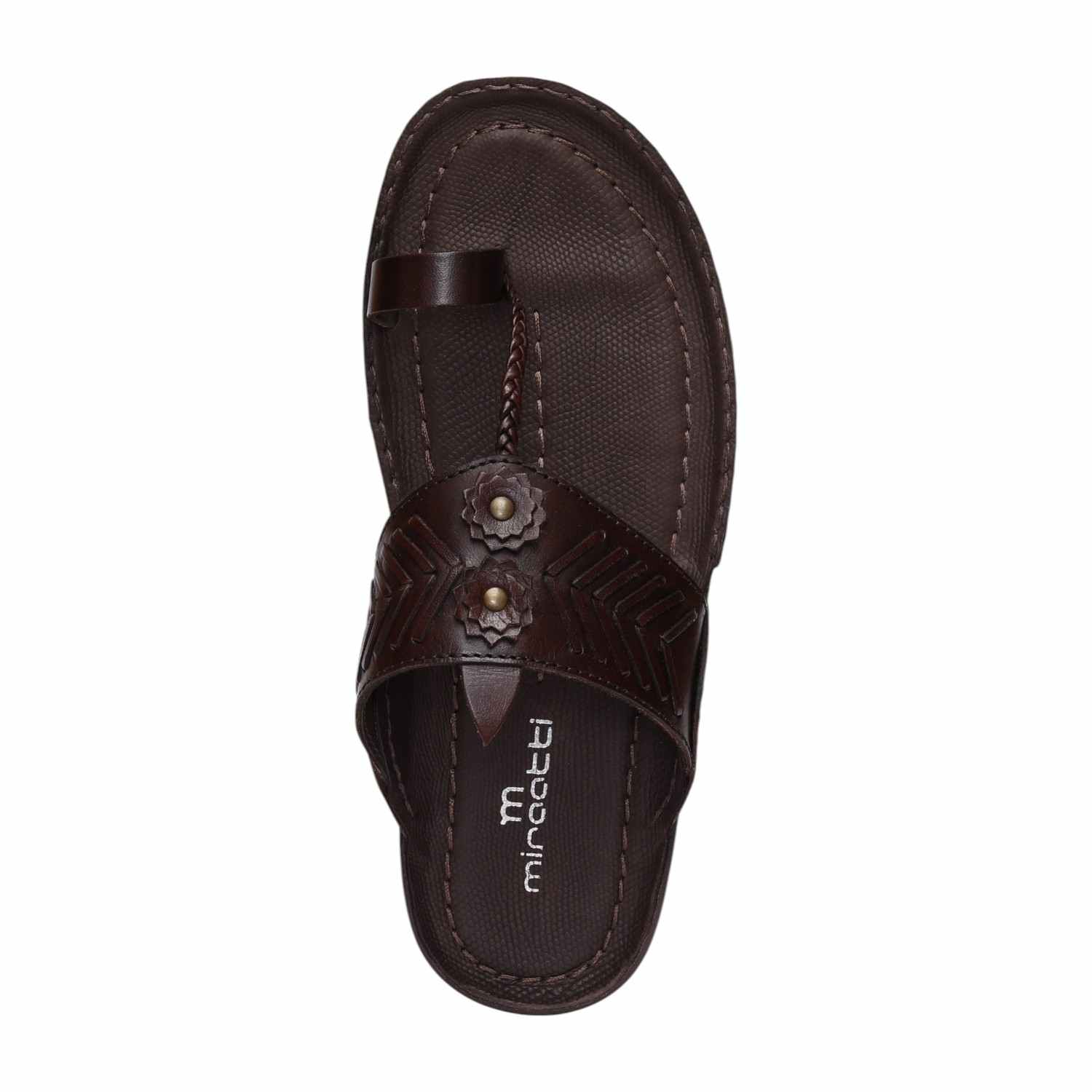 Men Wine Ethnic Kolhapuri Joothis/Chappals
